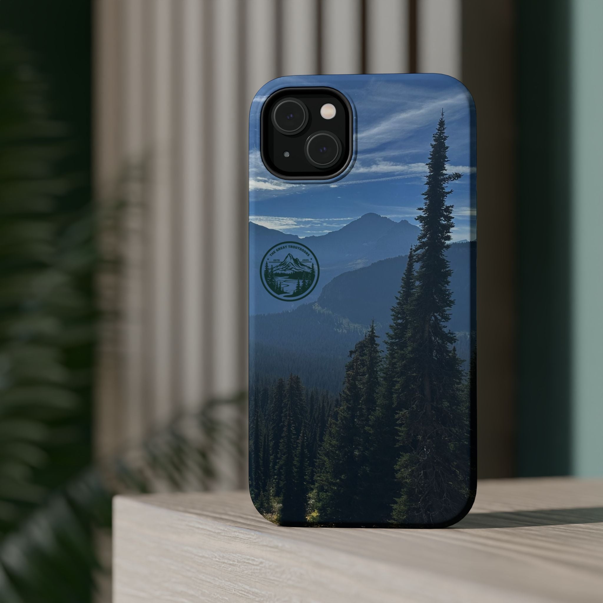 MagSafe Durable Shockproof iPhone Case --- Glacier Mountain Pine