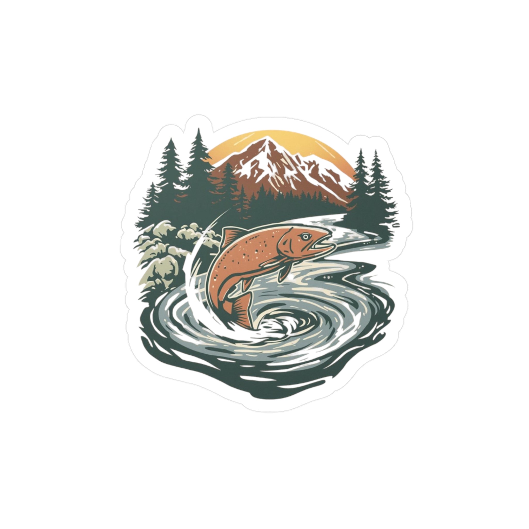Mountain Rise Trout Vinyl Decal