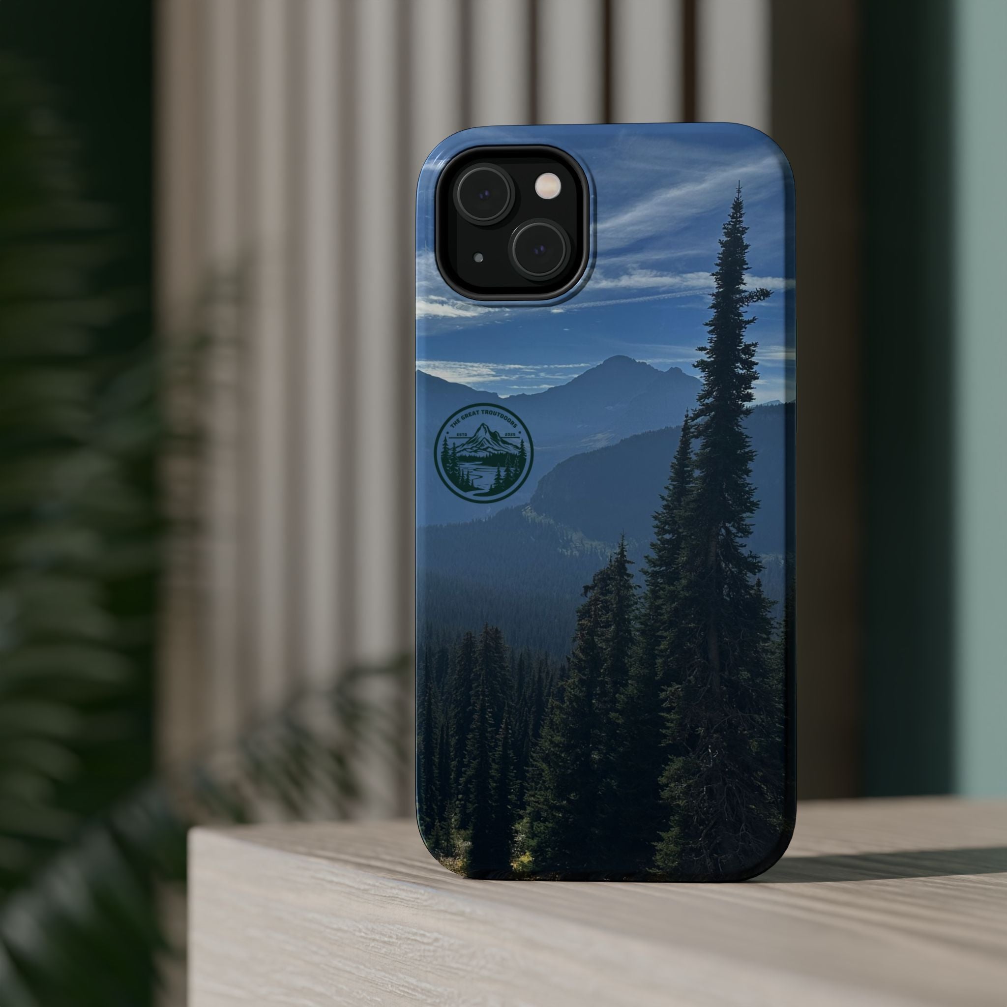 MagSafe Durable Shockproof iPhone Case --- Glacier Mountain Pine