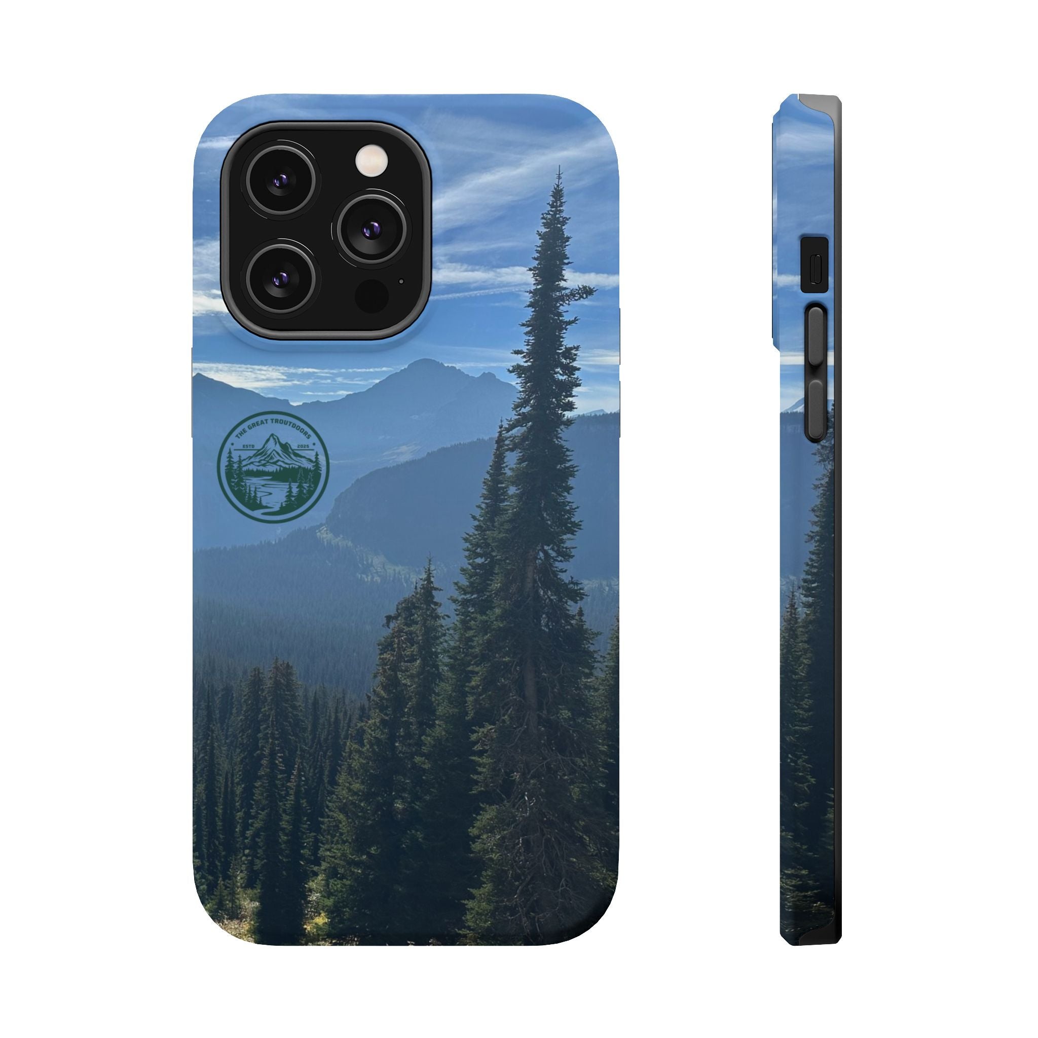 MagSafe Durable Shockproof iPhone Case --- Glacier Mountain Pine