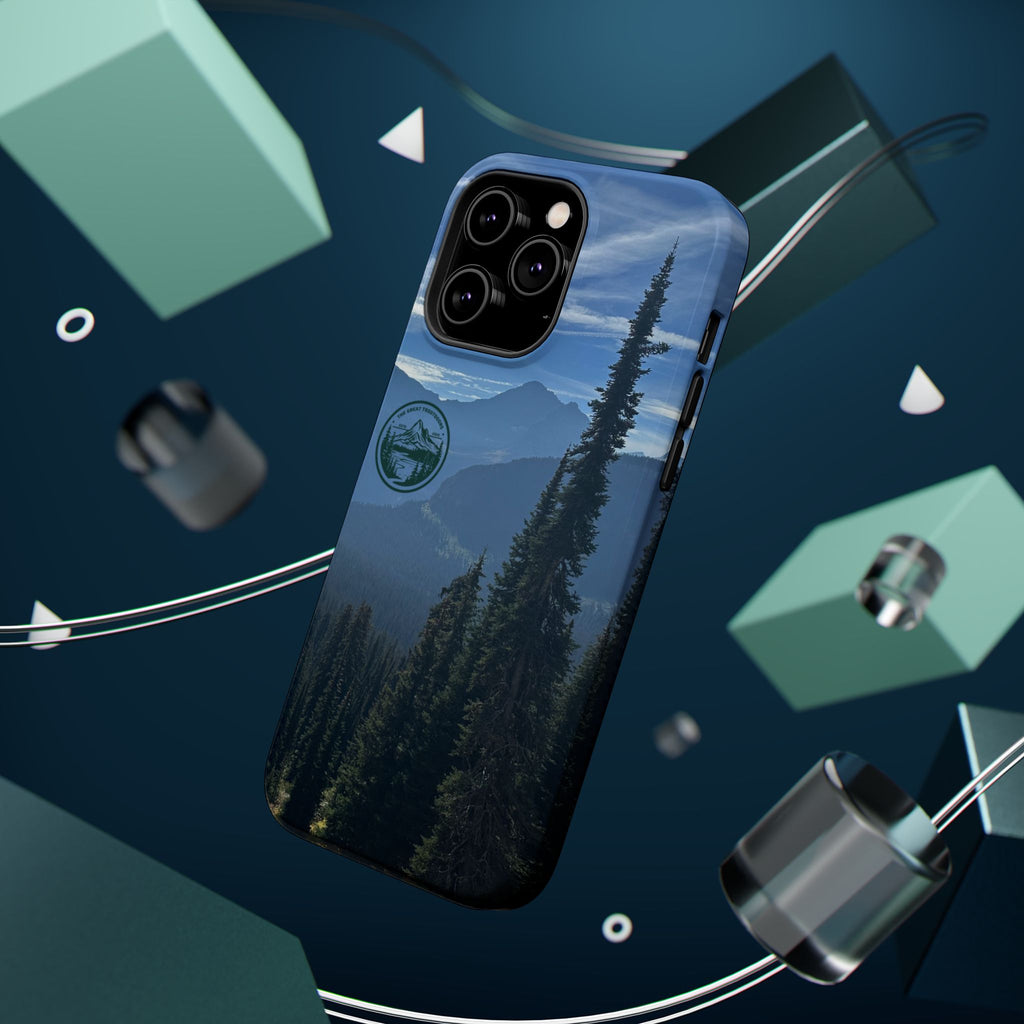 MagSafe Durable Shockproof iPhone Case --- Glacier Mountain Pine