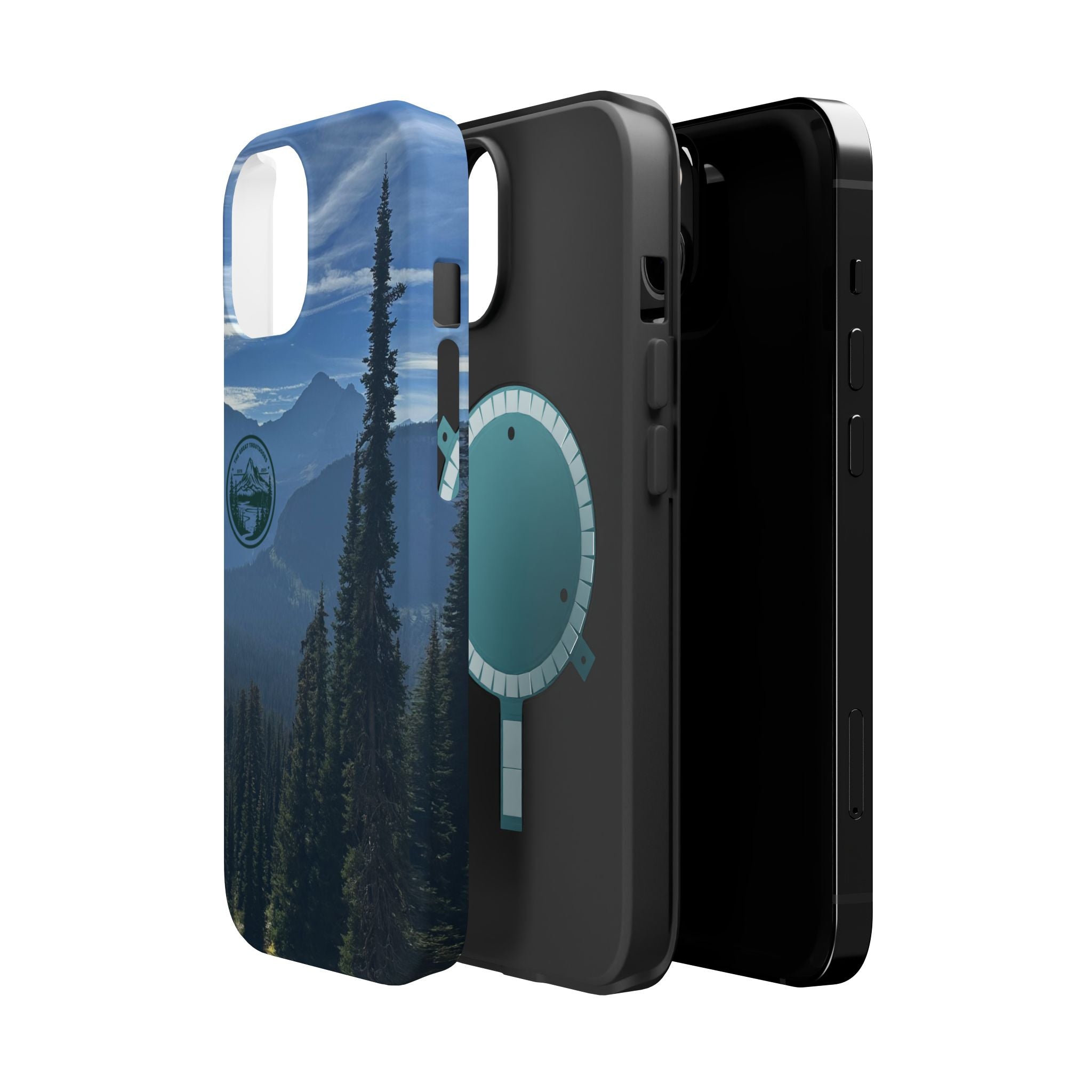 MagSafe Durable Shockproof iPhone Case --- Glacier Mountain Pine