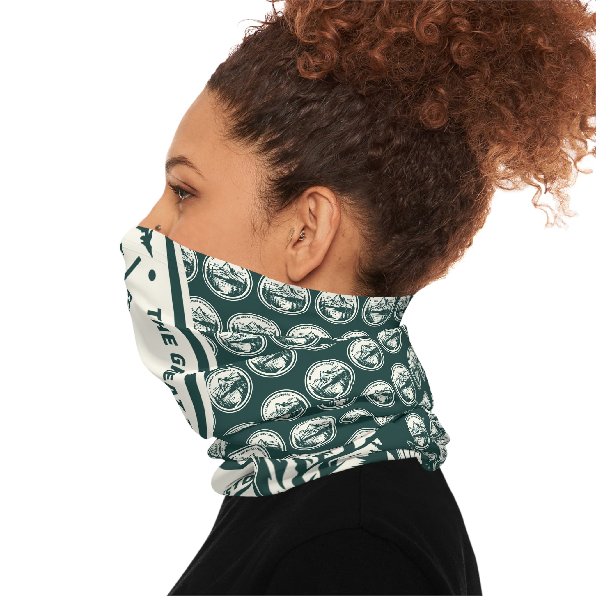 Neck Gaiter — 'The Great Troutdoors' Fishing Pattern Tube Scarf