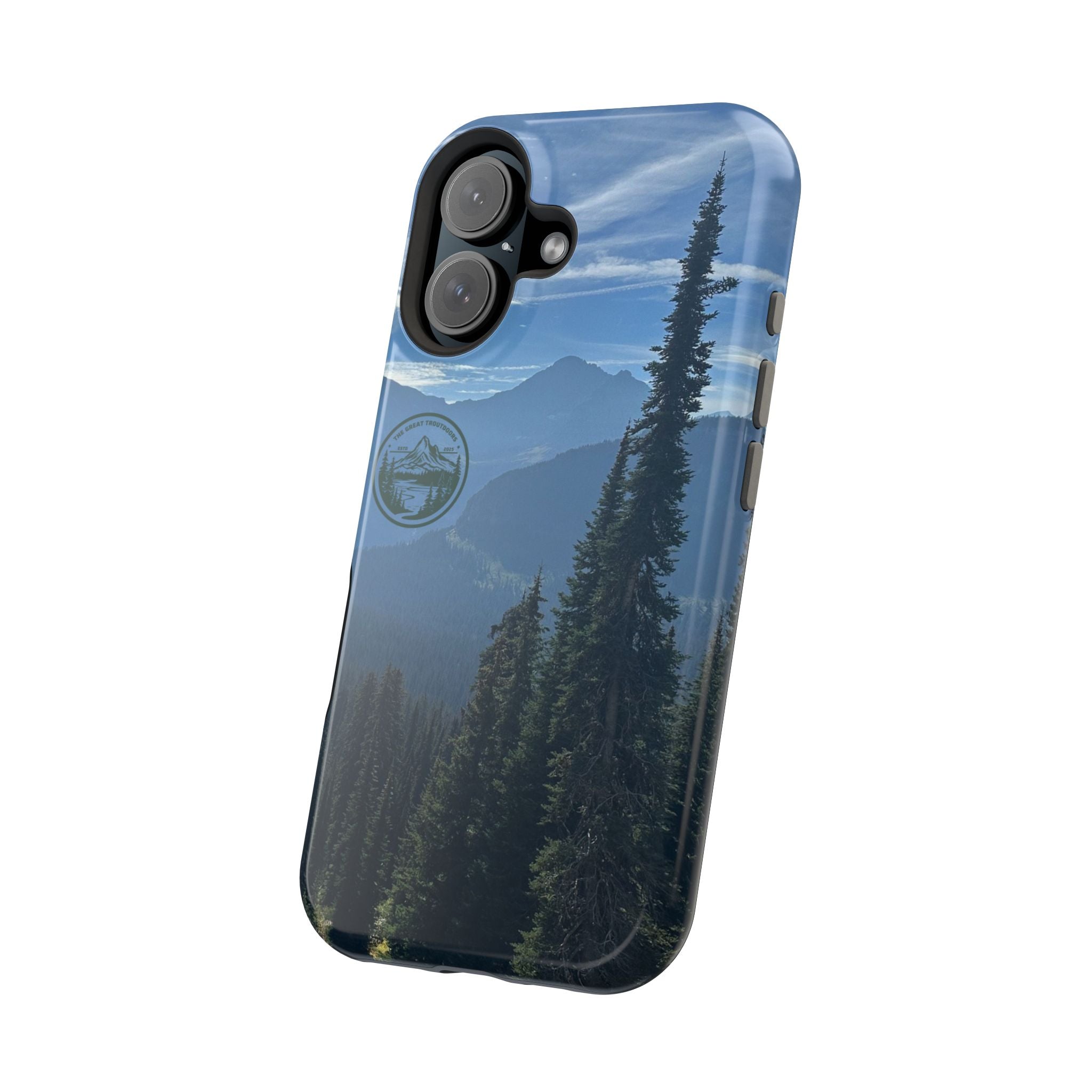 MagSafe Durable Shockproof iPhone Case --- Glacier Mountain Pine