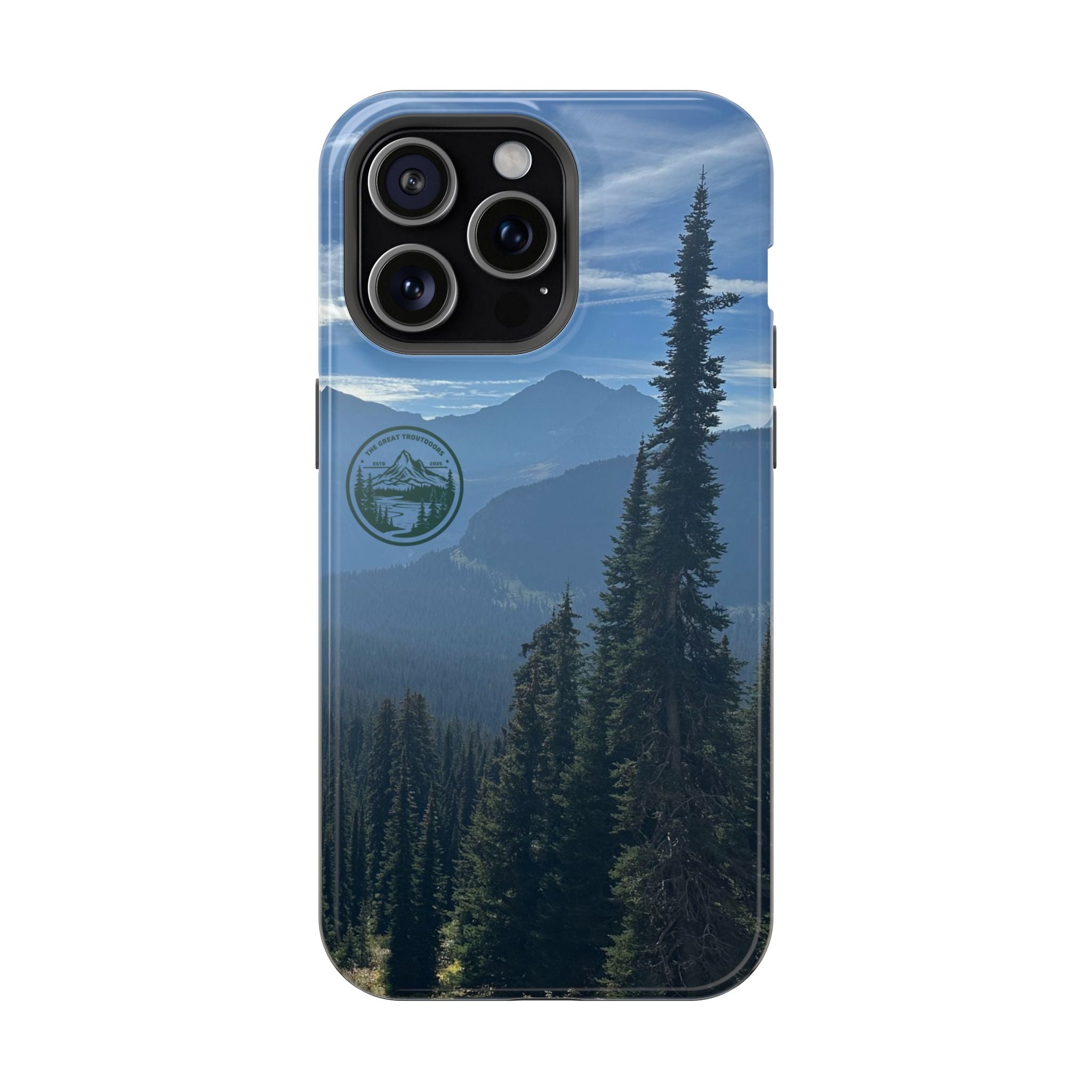 MagSafe Durable Shockproof iPhone Case --- Glacier Mountain Pine