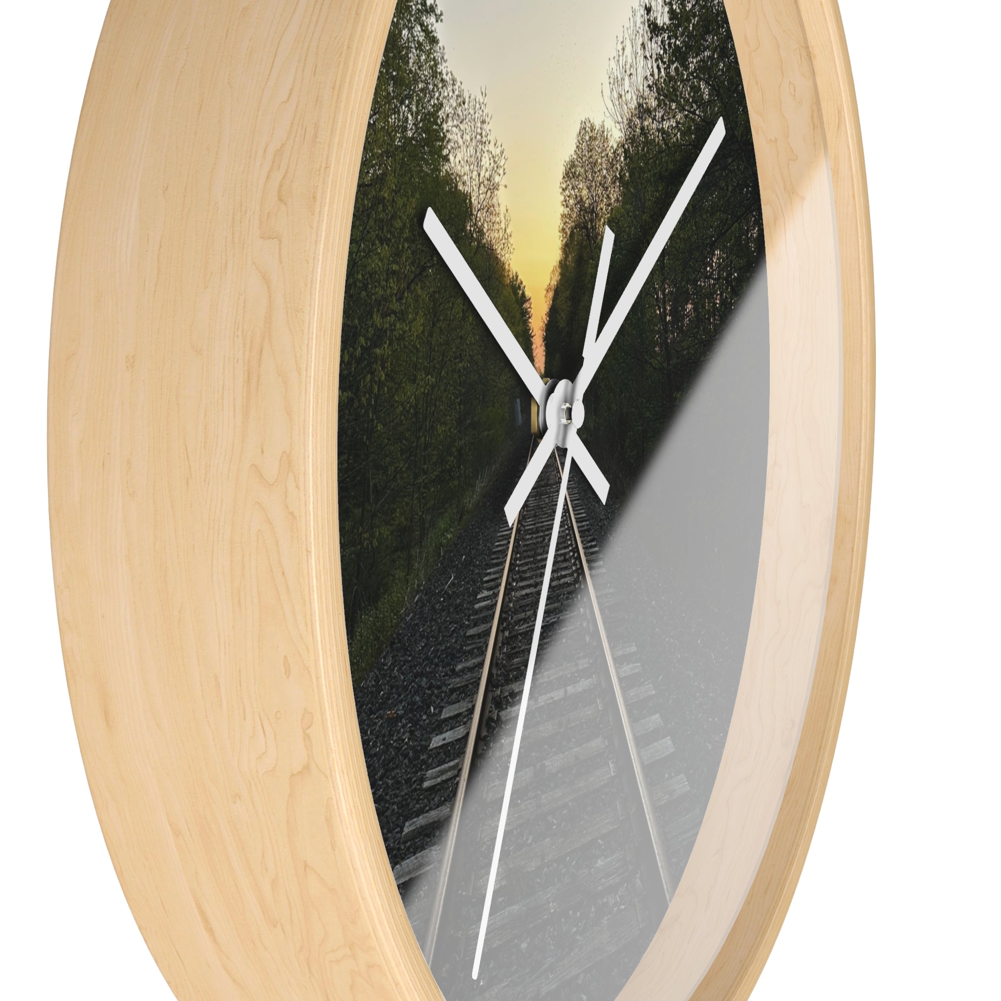 Bison Wall Clock - Winter Forest Wall Clock - Railroad Sunset Wall Clock --- Rustic Wildlife Décor for Cabin, Lodge & Nature Lovers