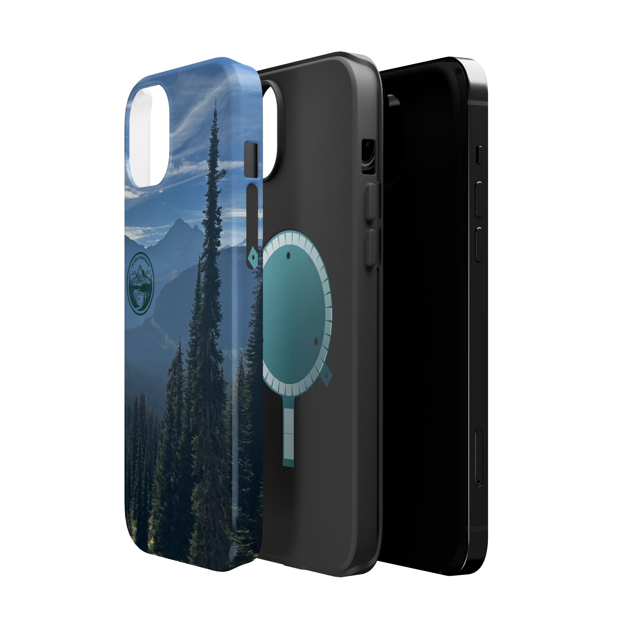 MagSafe Durable Shockproof iPhone Case --- Glacier Mountain Pine