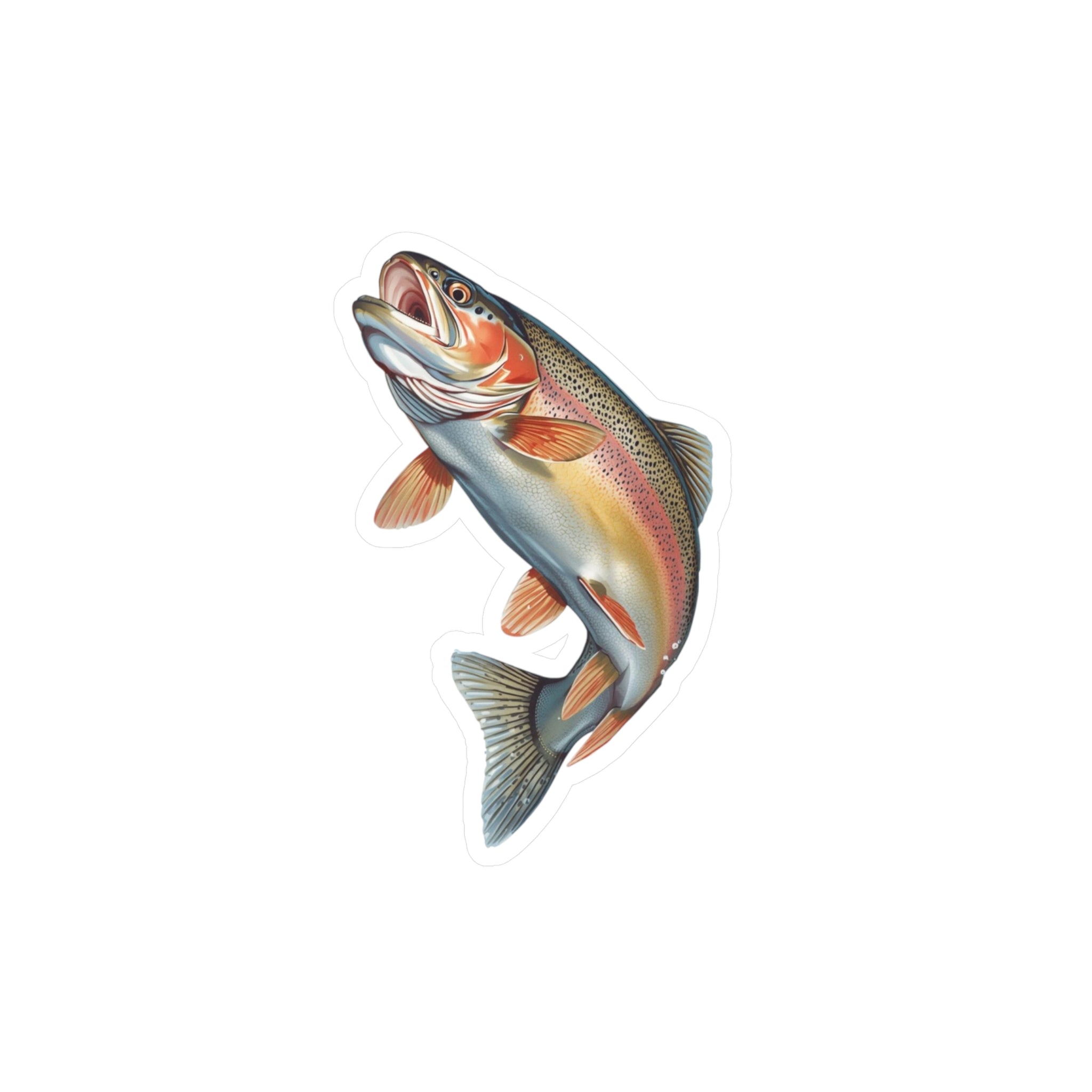 Rising Rainbow Trout Vinyl Decal
