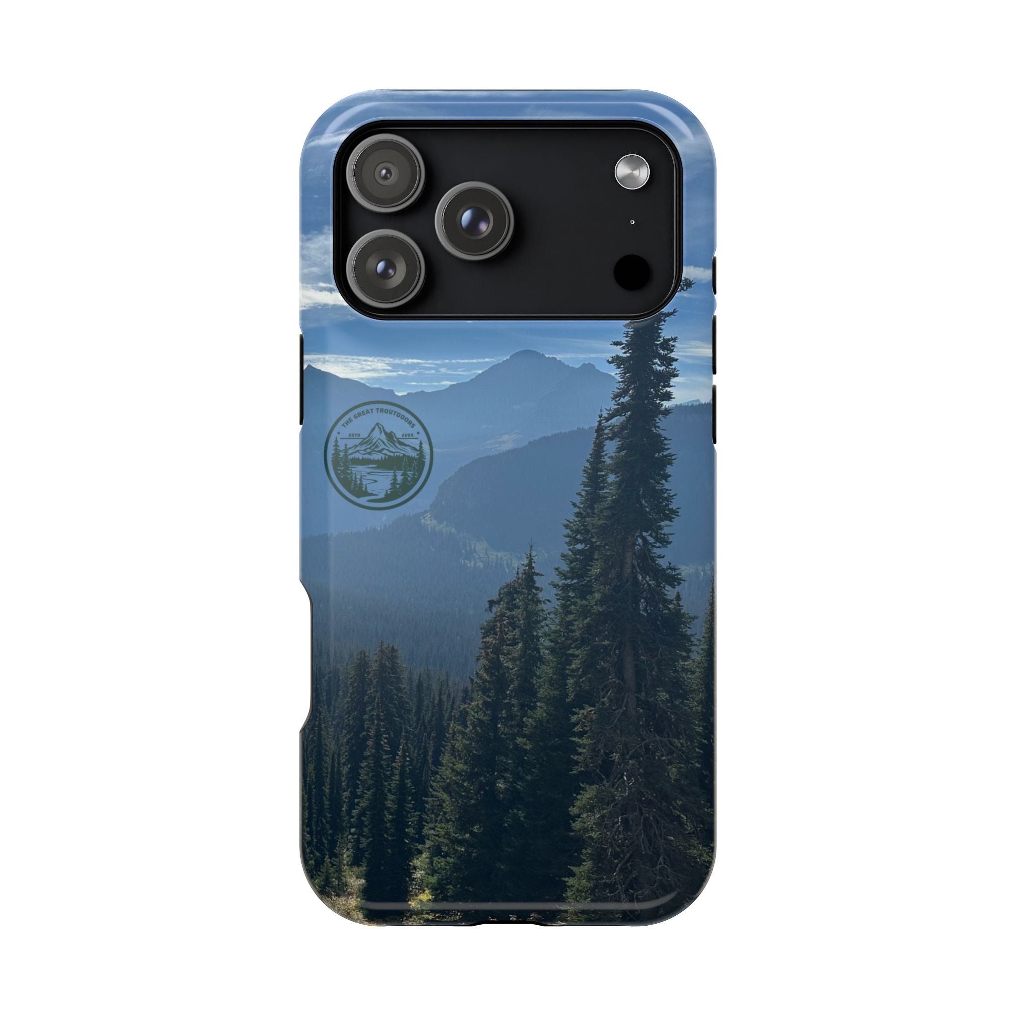 MagSafe Durable Shockproof iPhone Case --- Glacier Mountain Pine