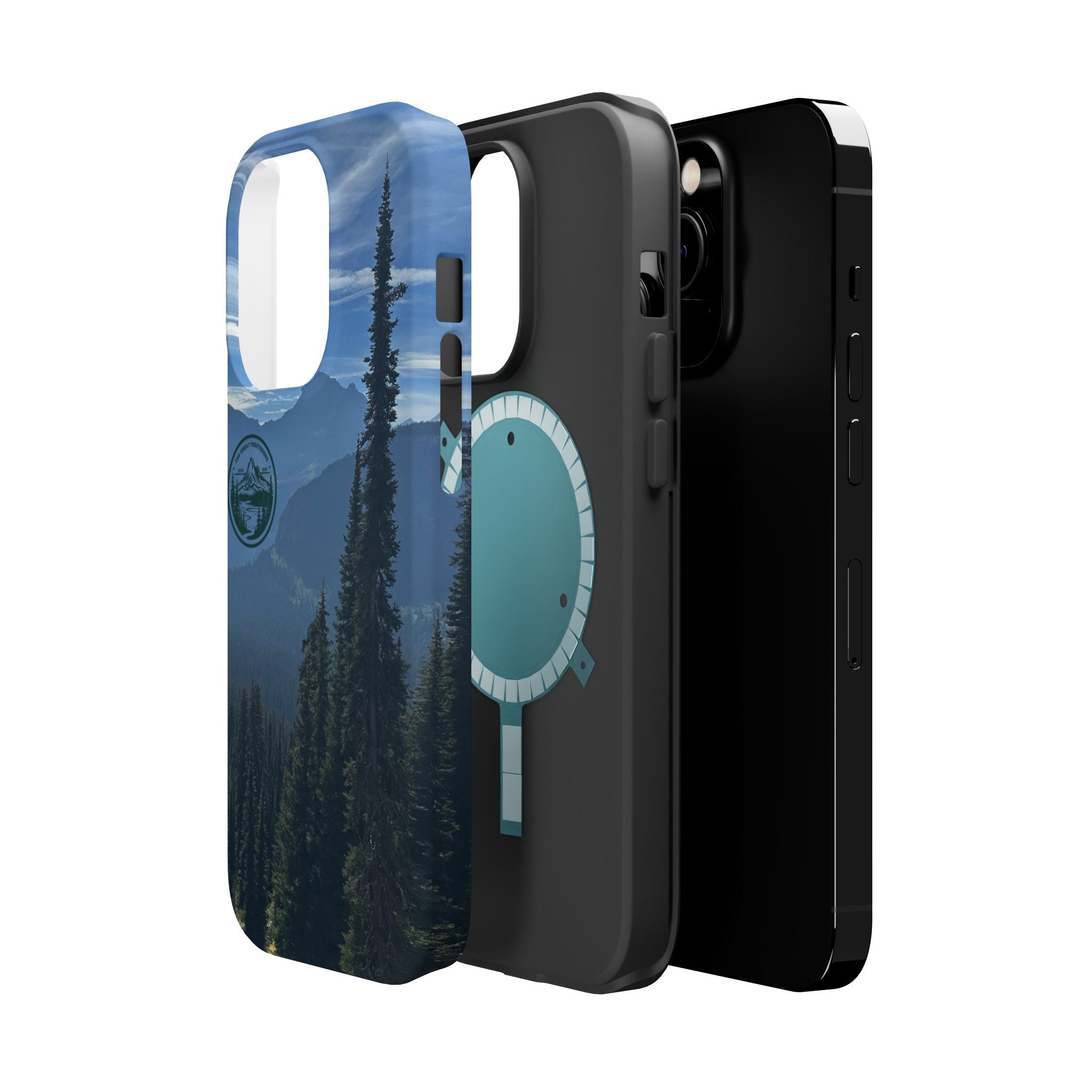 MagSafe Durable Shockproof iPhone Case --- Glacier Mountain Pine