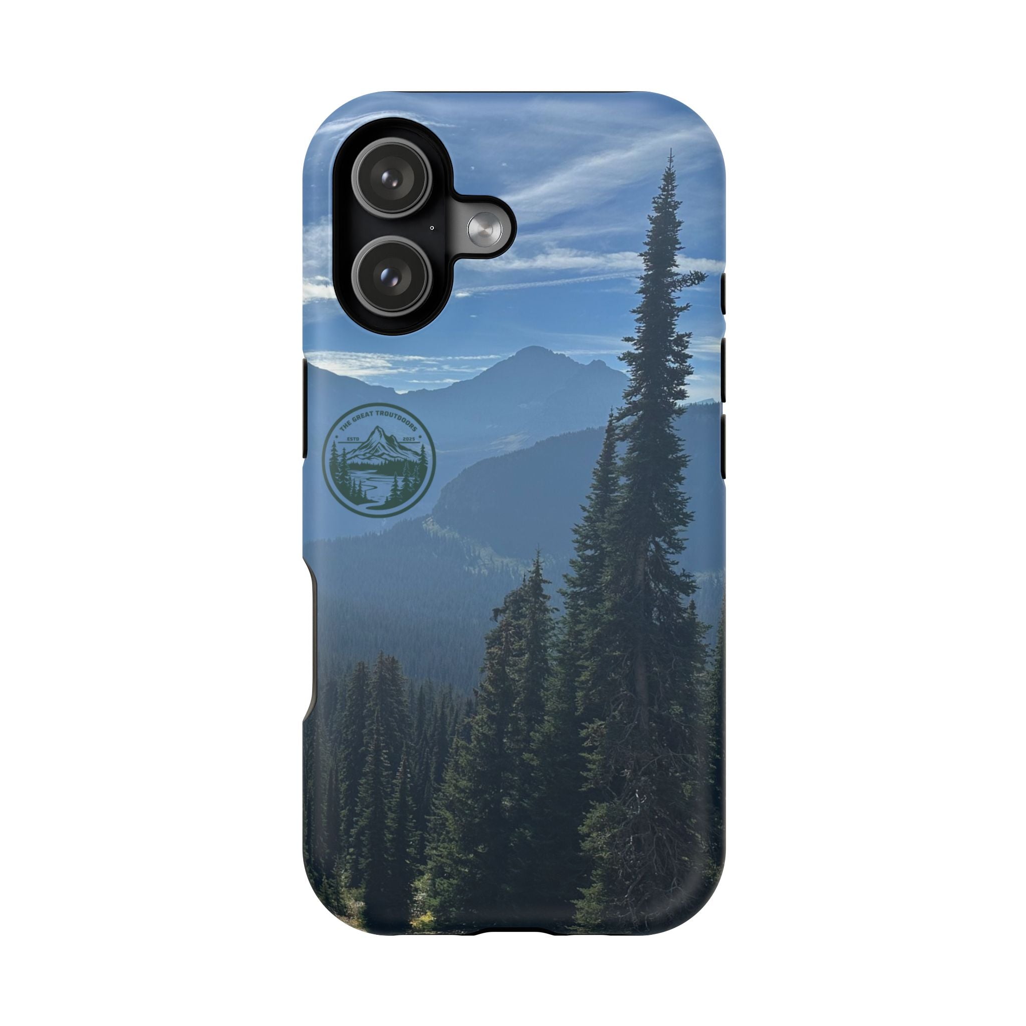 MagSafe Durable Shockproof iPhone Case --- Glacier Mountain Pine