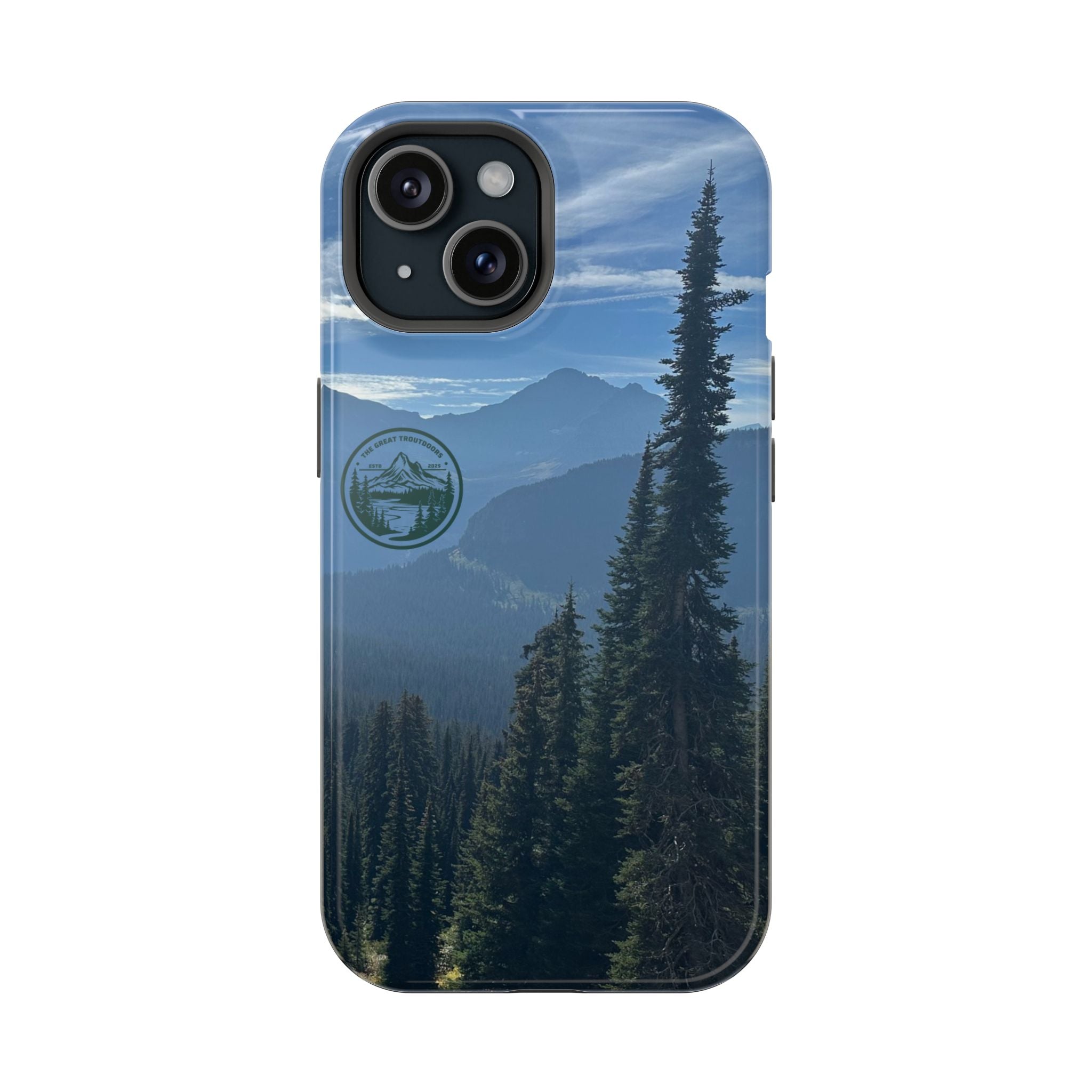 MagSafe Durable Shockproof iPhone Case --- Glacier Mountain Pine
