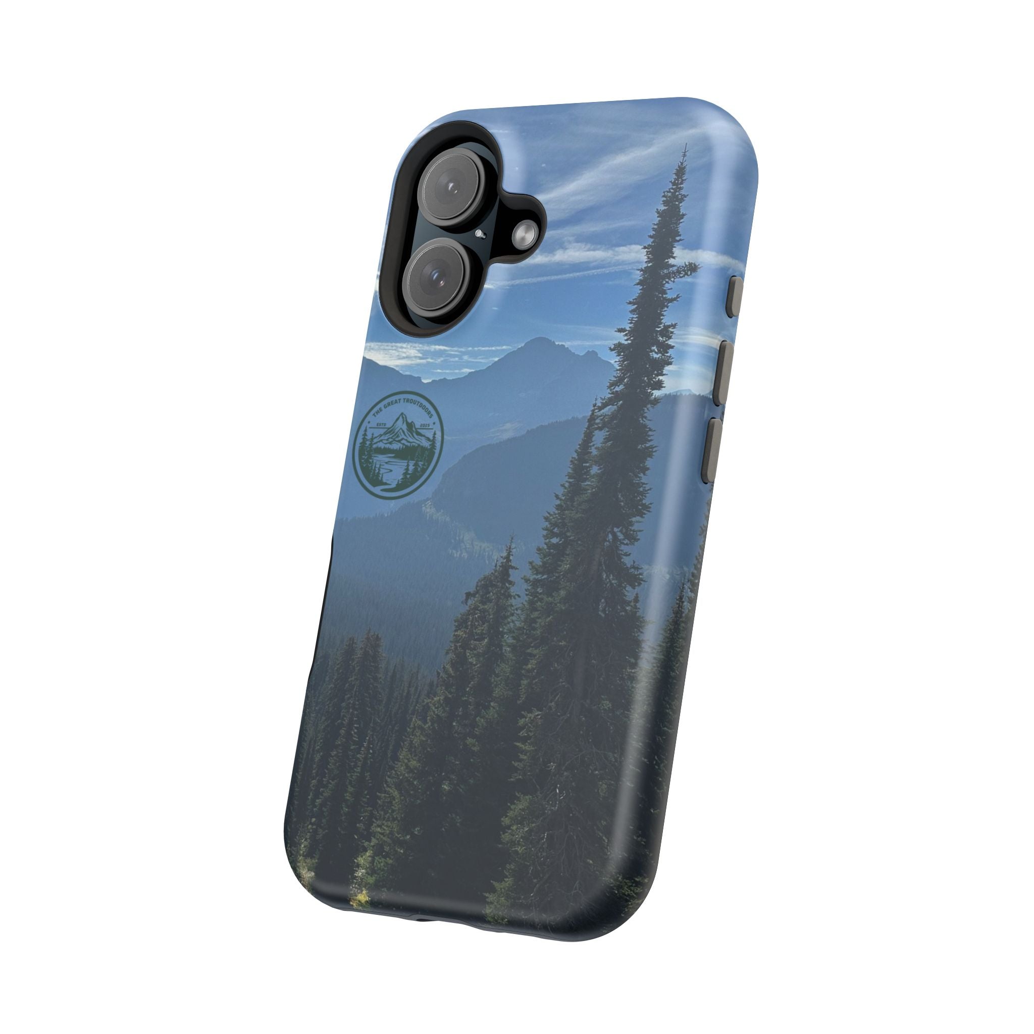 MagSafe Durable Shockproof iPhone Case --- Glacier Mountain Pine