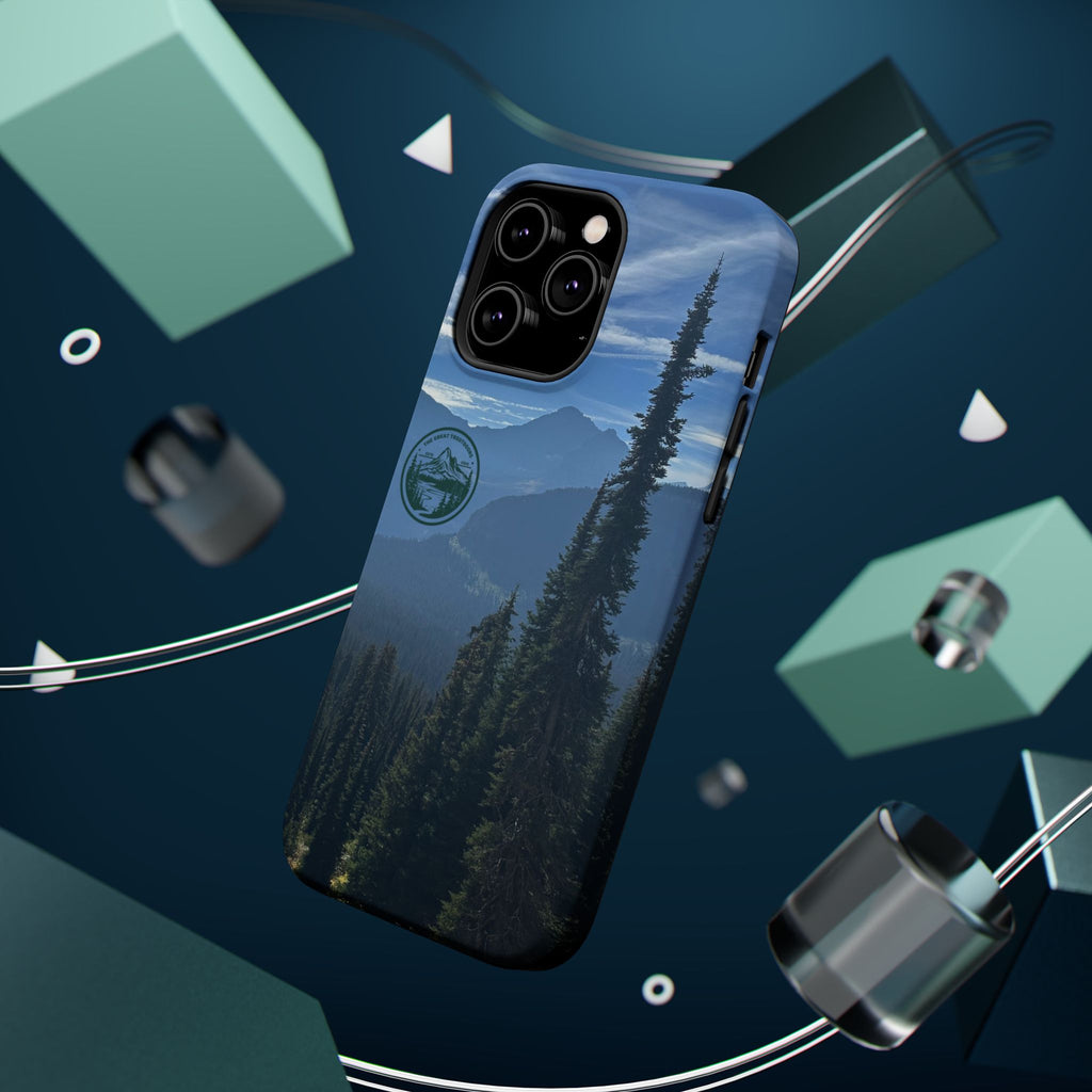 MagSafe Durable Shockproof iPhone Case --- Glacier Mountain Pine