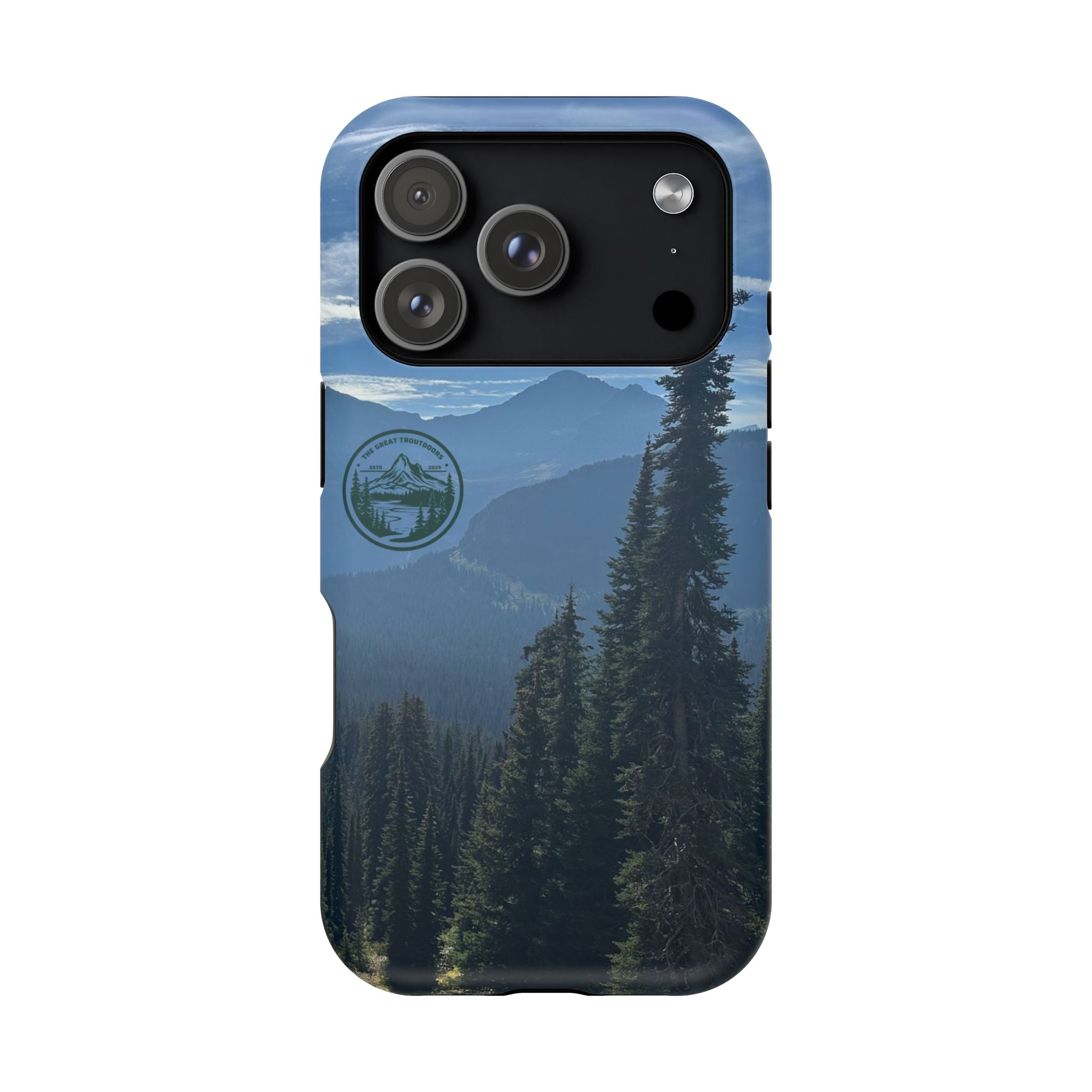 MagSafe Durable Shockproof iPhone Case --- Glacier Mountain Pine