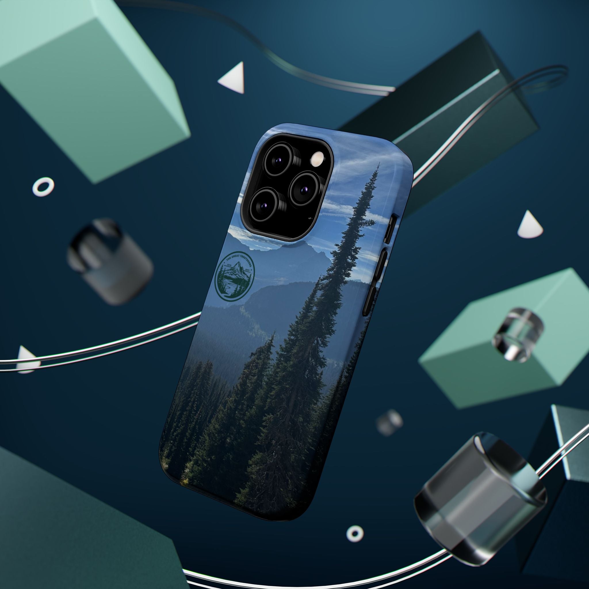 MagSafe Durable Shockproof iPhone Case --- Glacier Mountain Pine