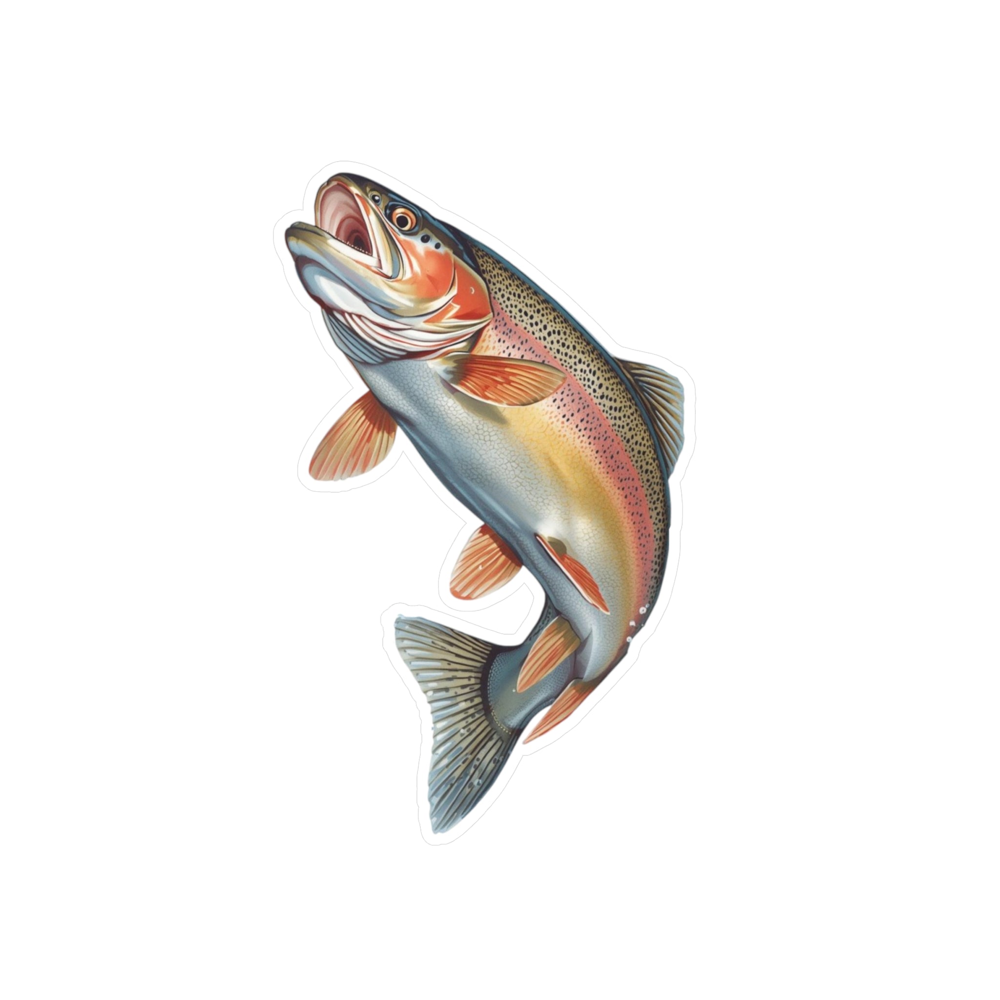 Rising Rainbow Trout Vinyl Decal