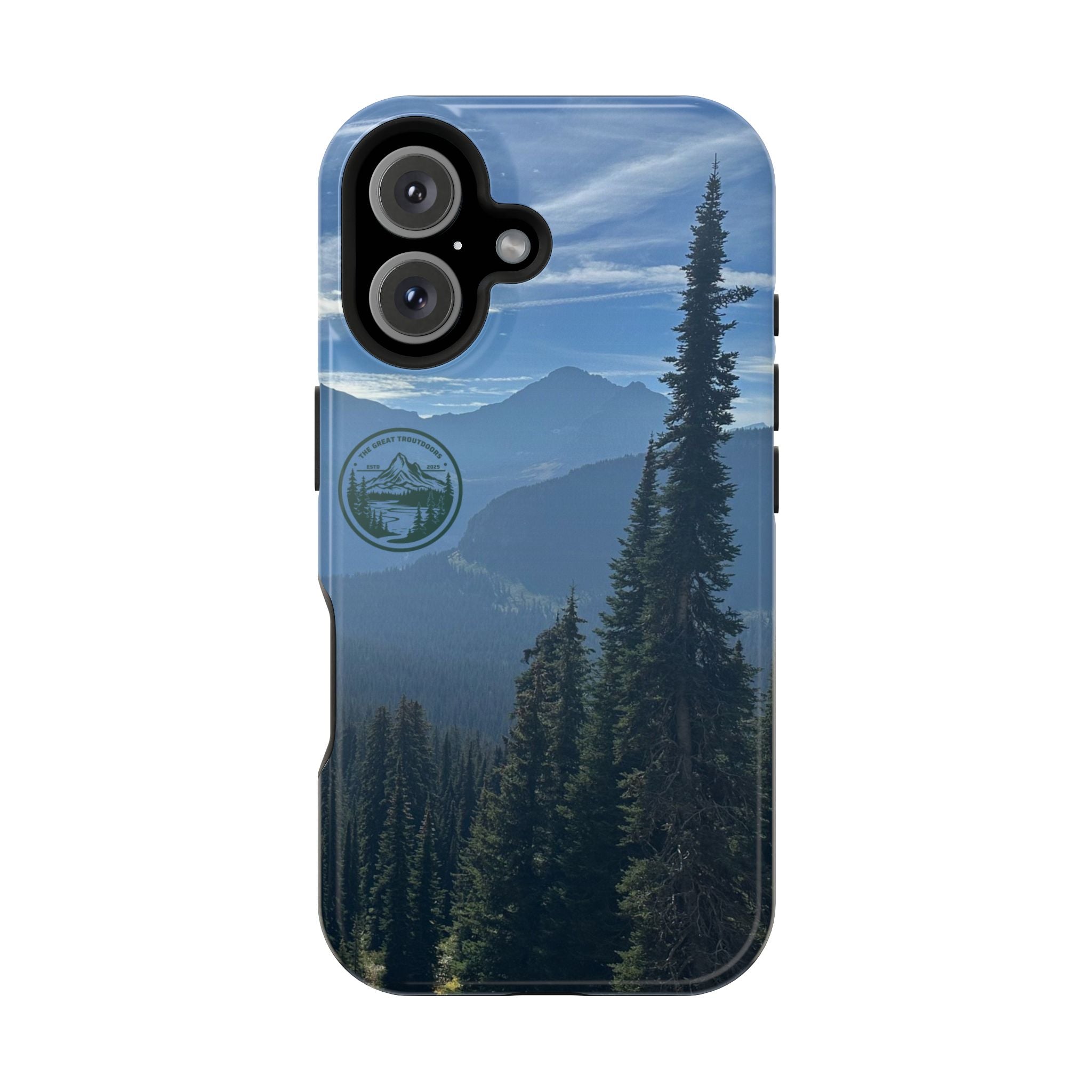 MagSafe Durable Shockproof iPhone Case --- Glacier Mountain Pine