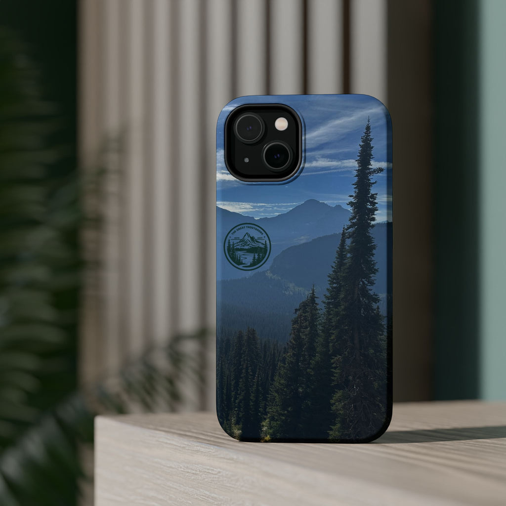 MagSafe Durable Shockproof iPhone Case --- Glacier Mountain Pine