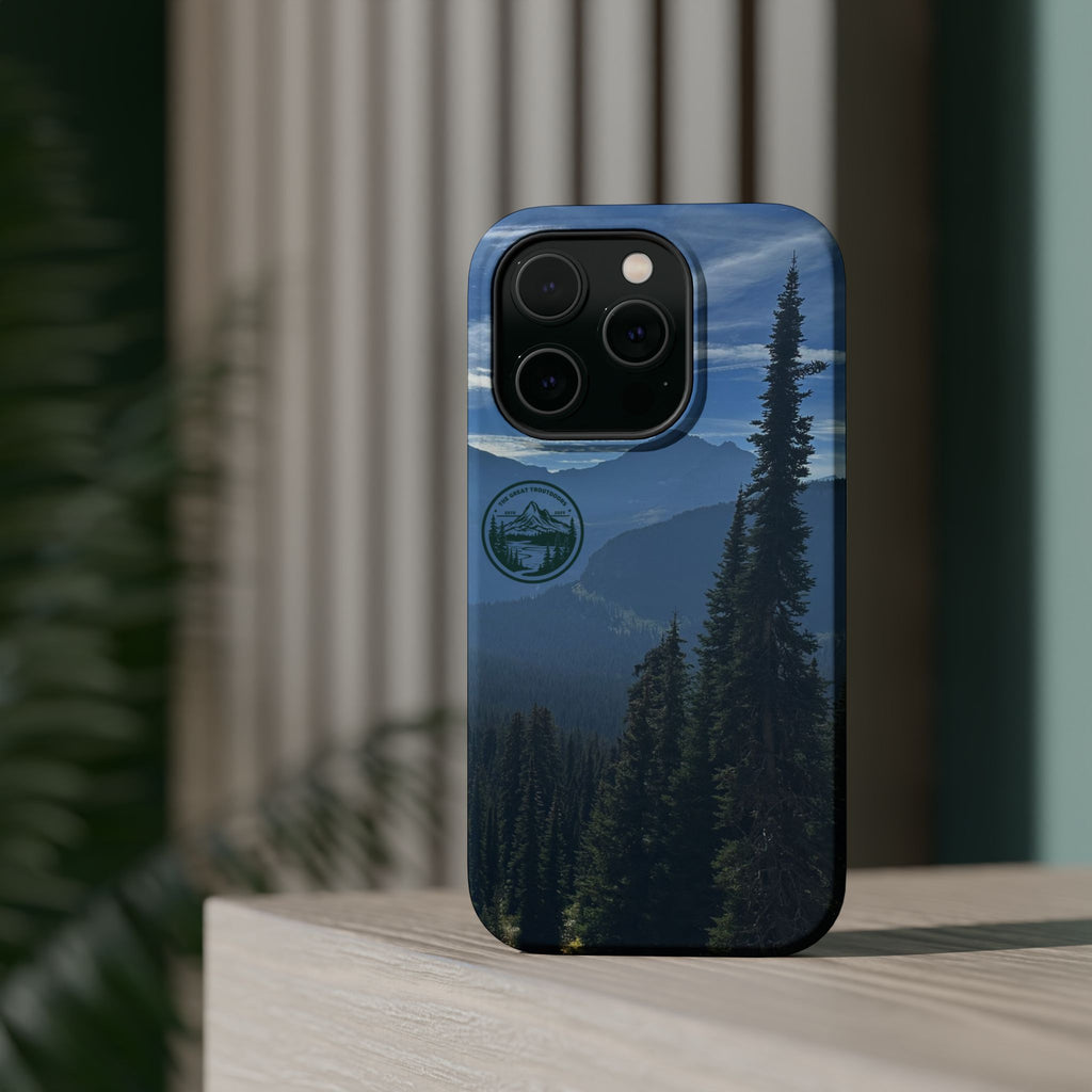 MagSafe Durable Shockproof iPhone Case --- Glacier Mountain Pine
