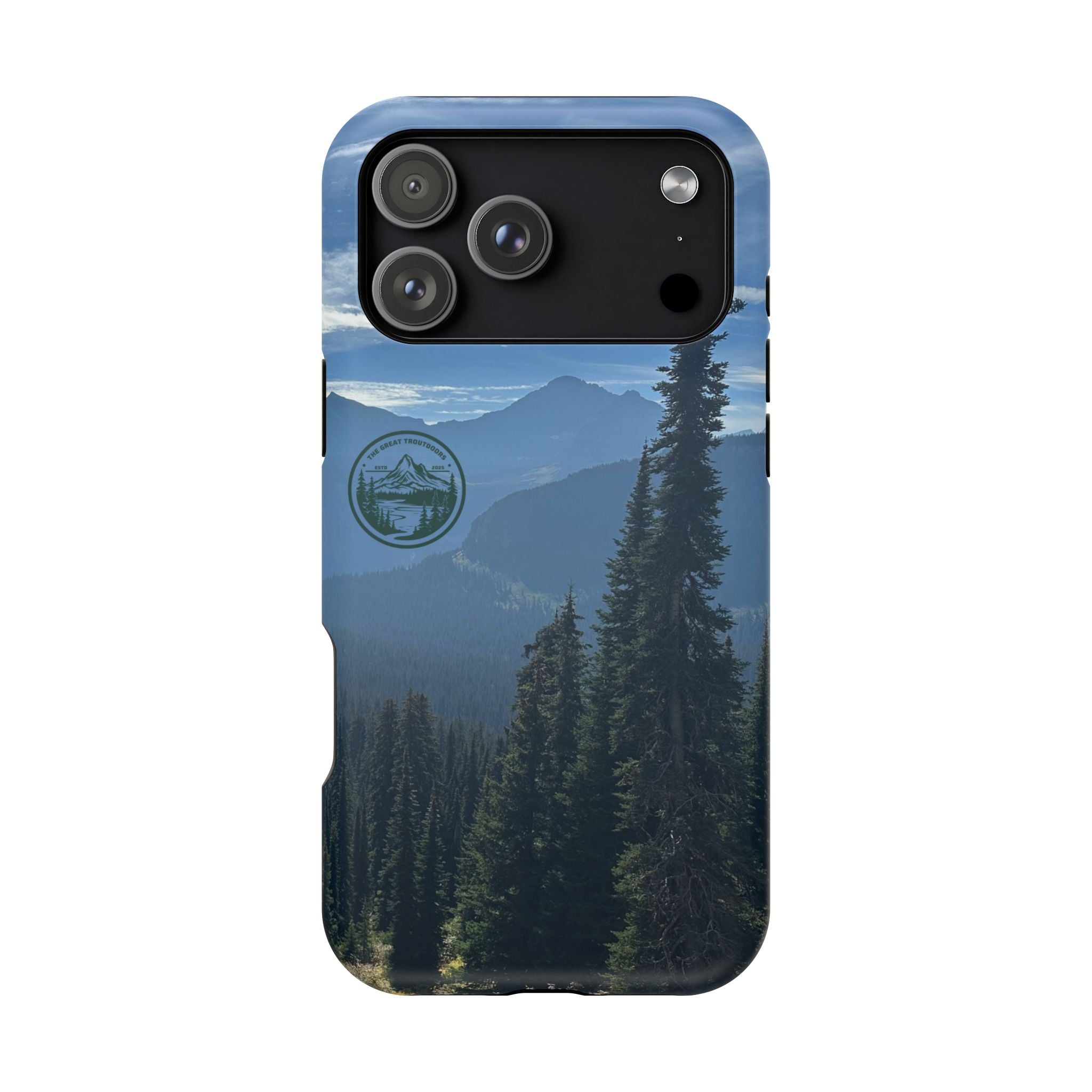 MagSafe Durable Shockproof iPhone Case --- Glacier Mountain Pine