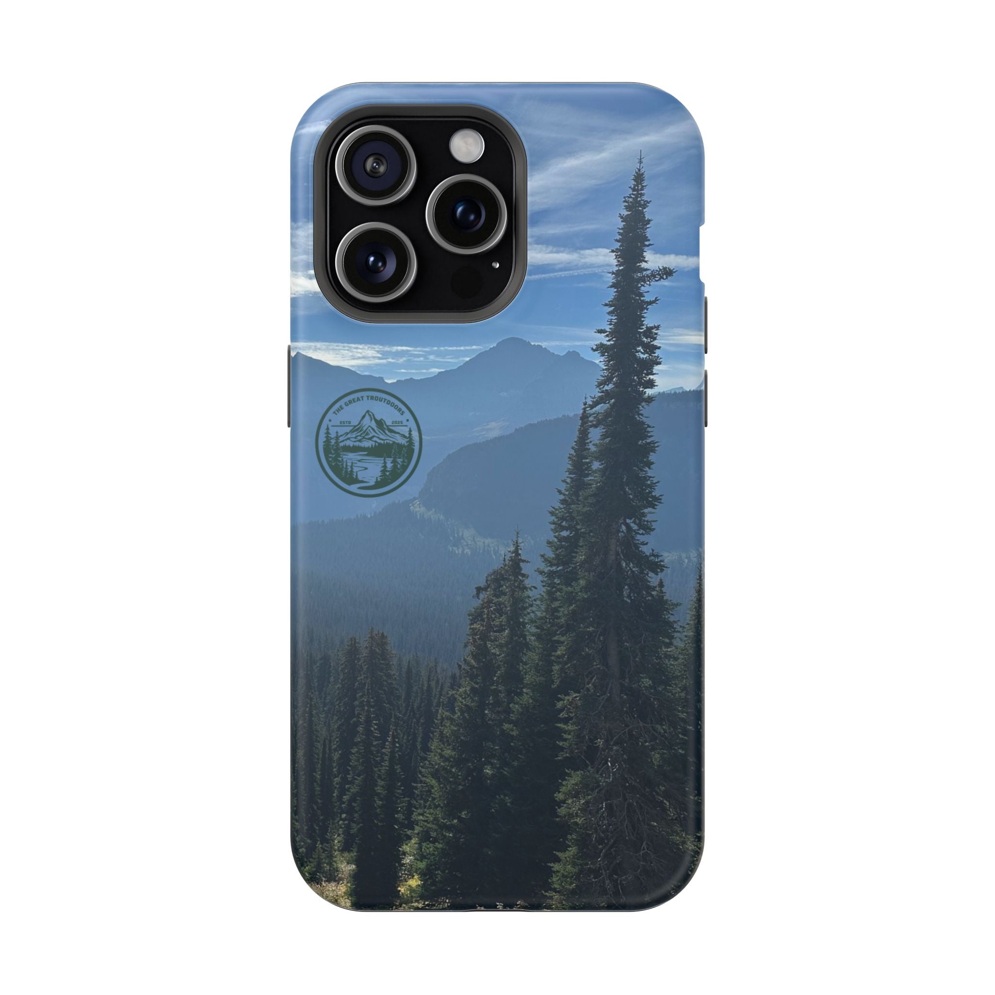MagSafe Durable Shockproof iPhone Case --- Glacier Mountain Pine