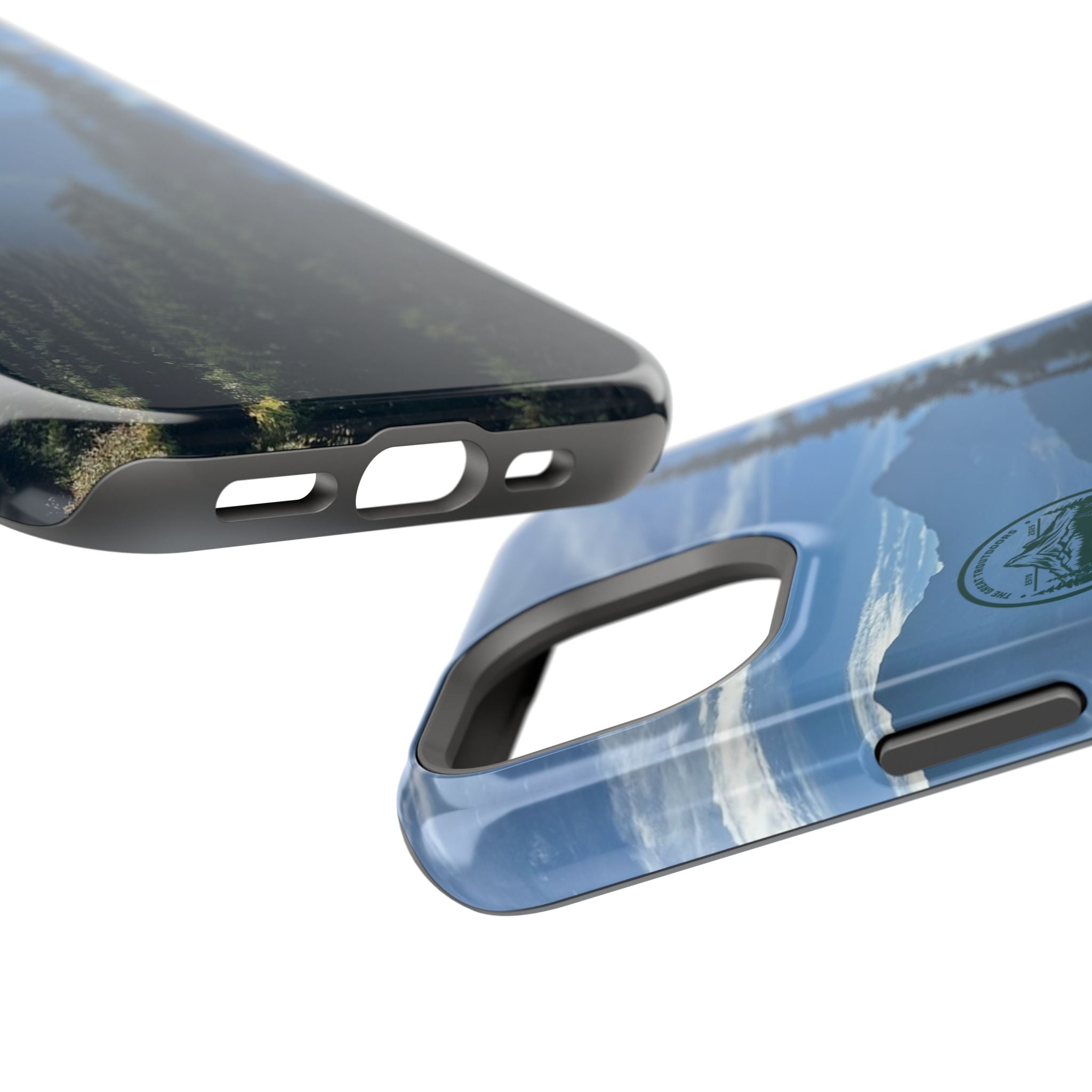 MagSafe Durable Shockproof iPhone Case --- Glacier Mountain Pine