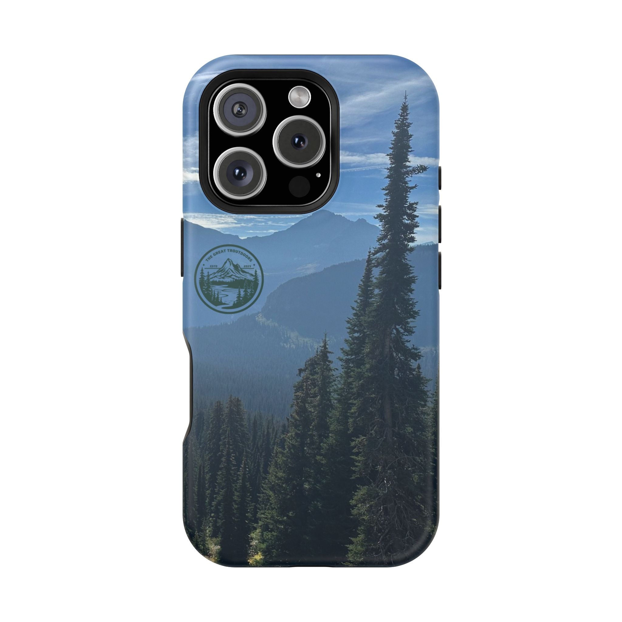 MagSafe Durable Shockproof iPhone Case --- Glacier Mountain Pine