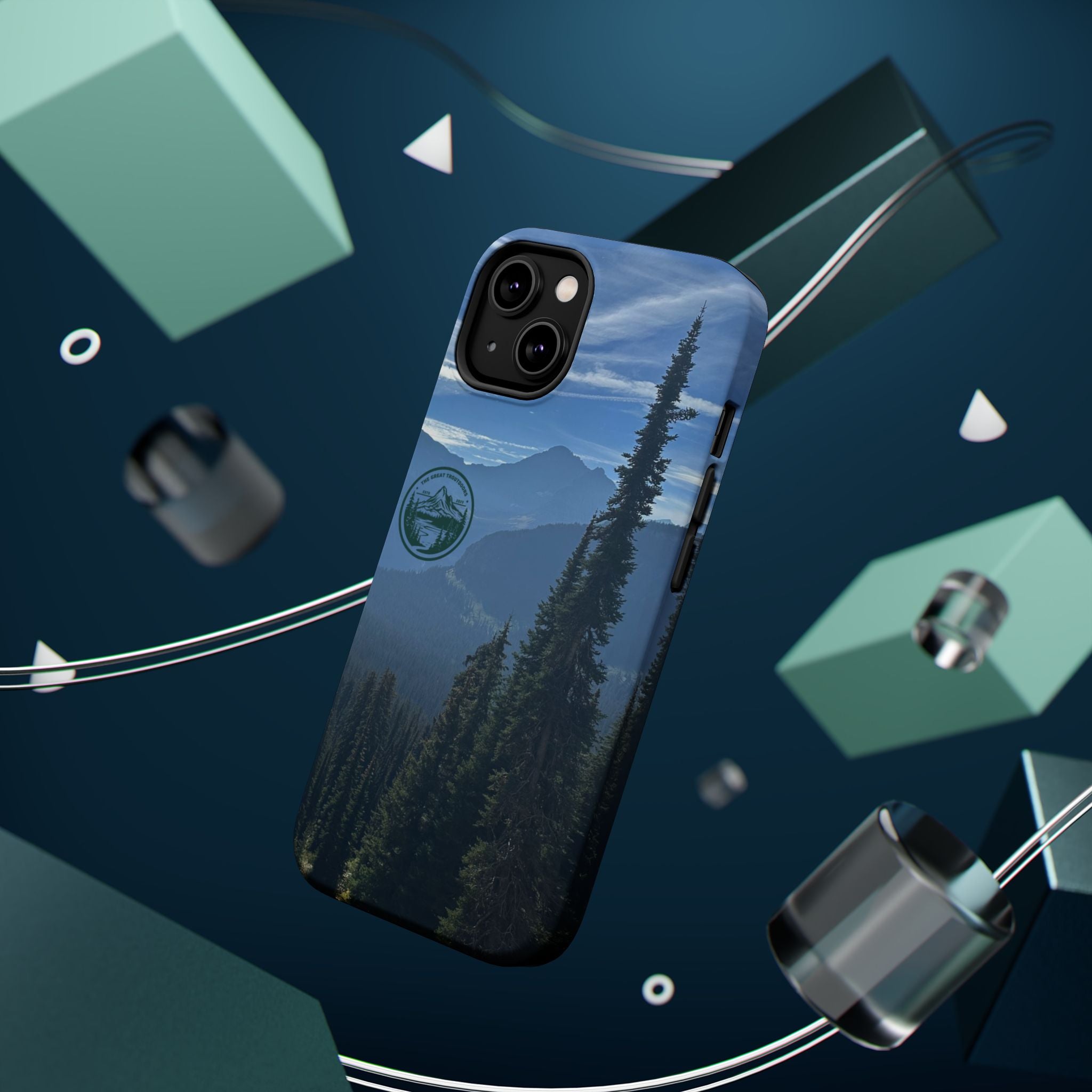 MagSafe Durable Shockproof iPhone Case --- Glacier Mountain Pine