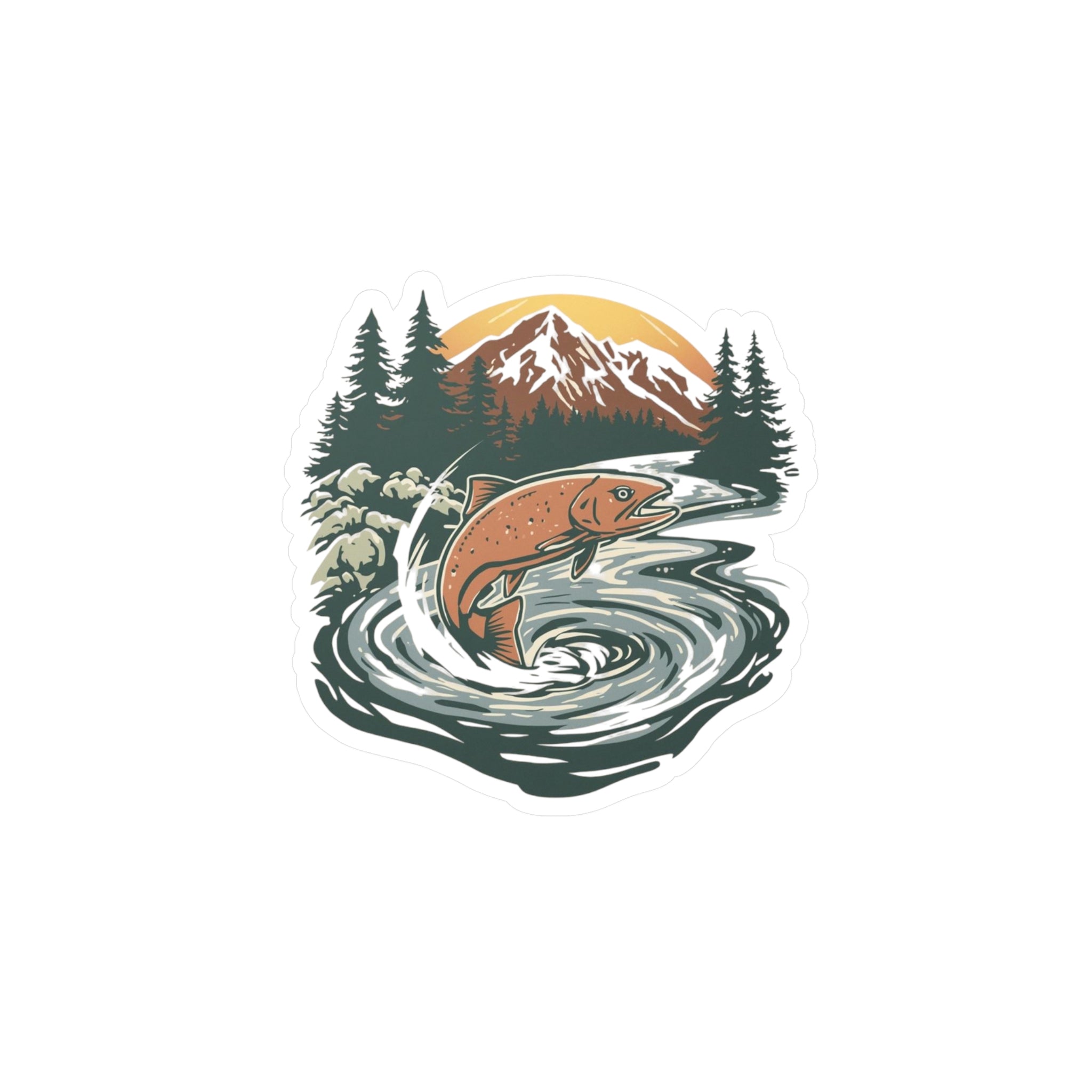 Mountain Rise Trout Vinyl Decal