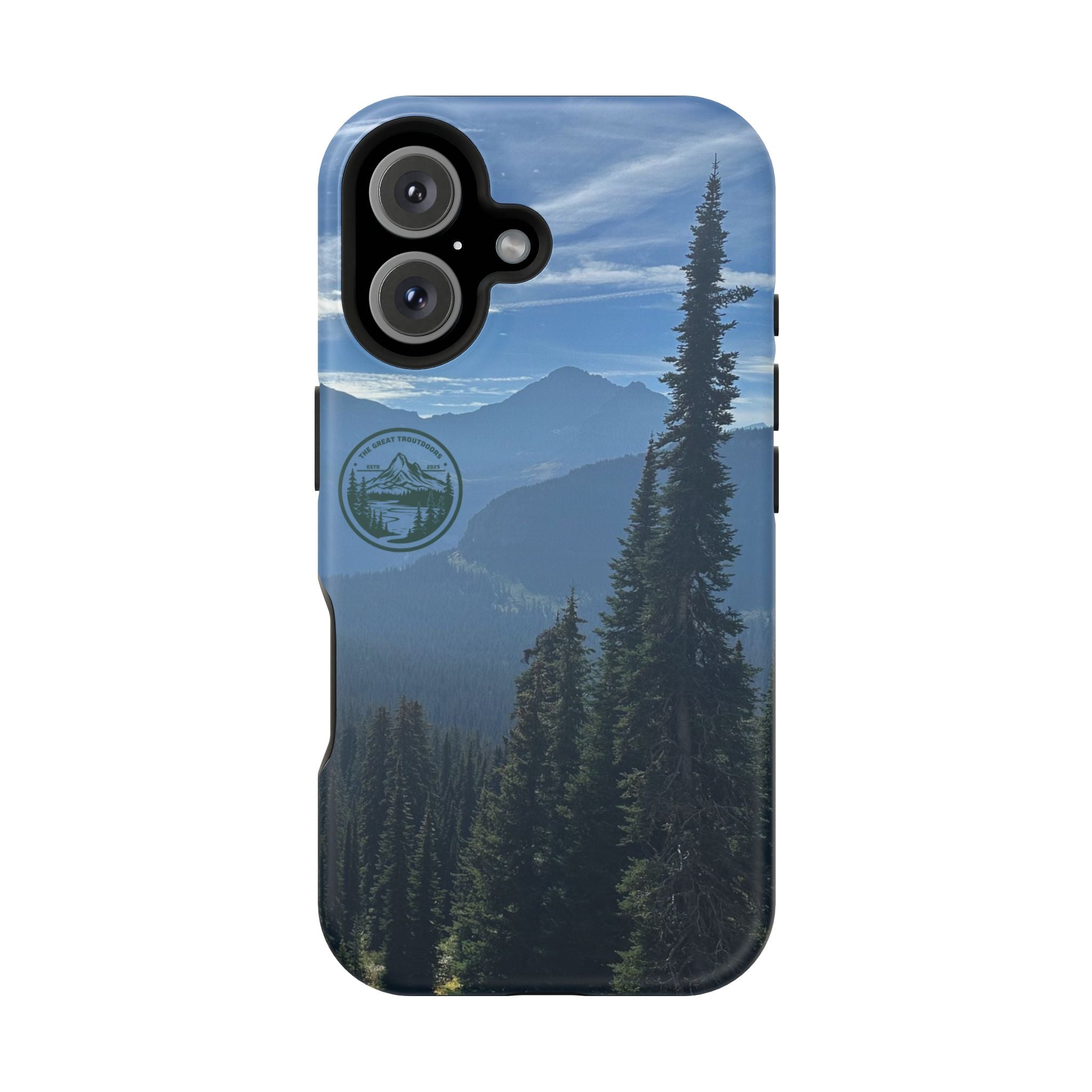 MagSafe Durable Shockproof iPhone Case --- Glacier Mountain Pine