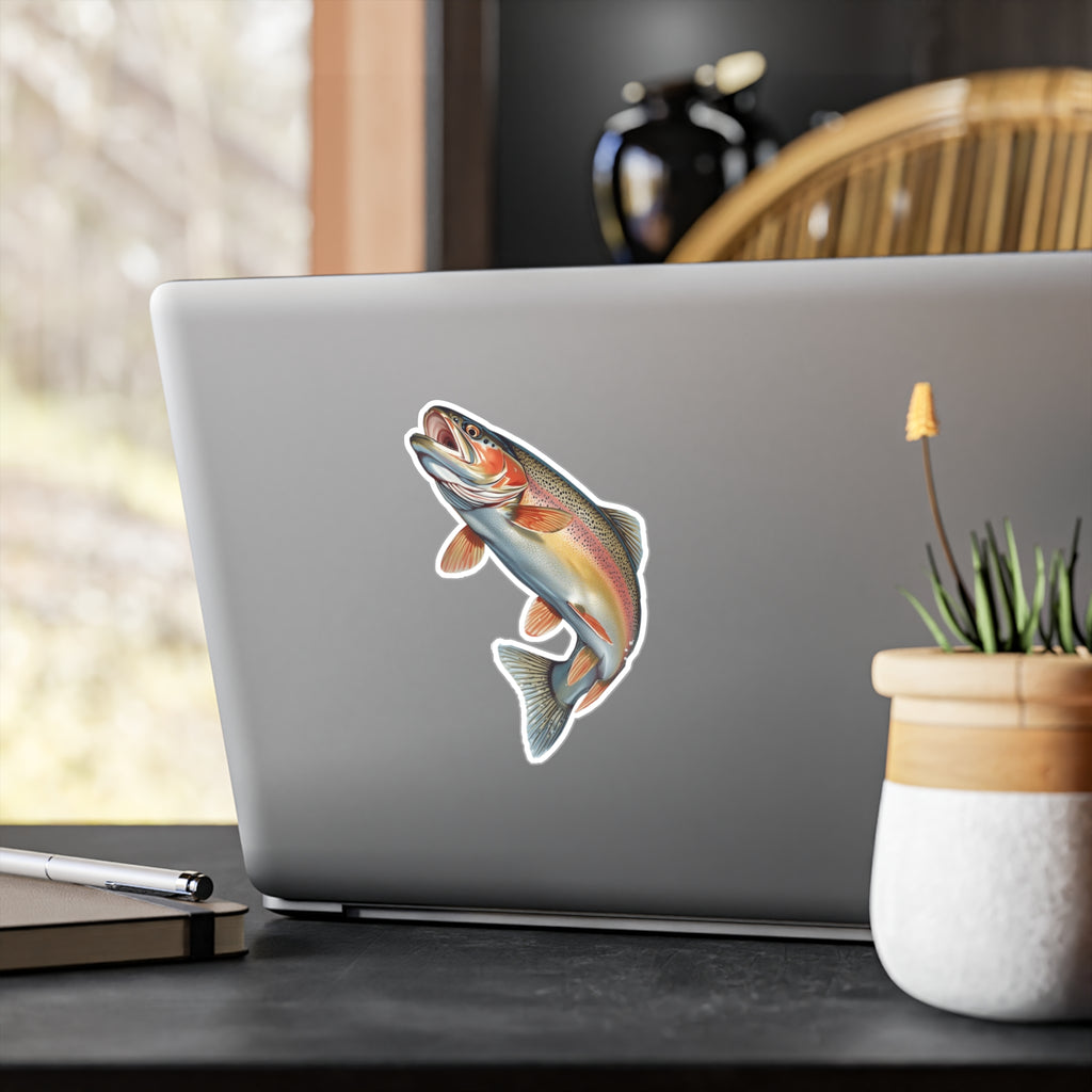 Rising Rainbow Trout Vinyl Decal