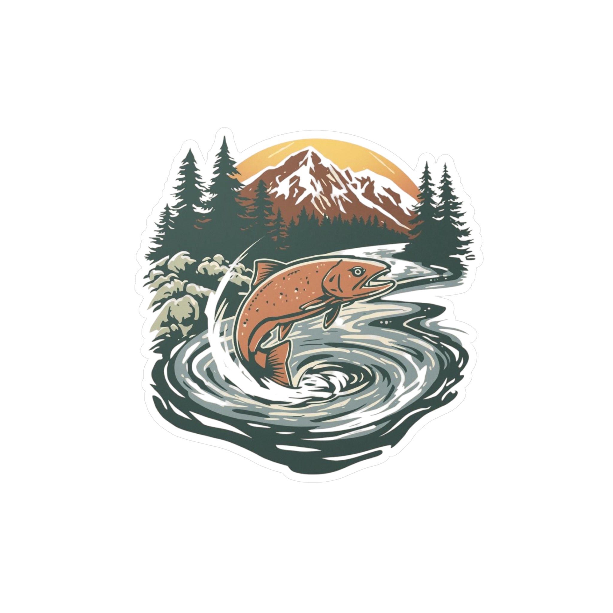 Mountain Rise Trout Vinyl Decal
