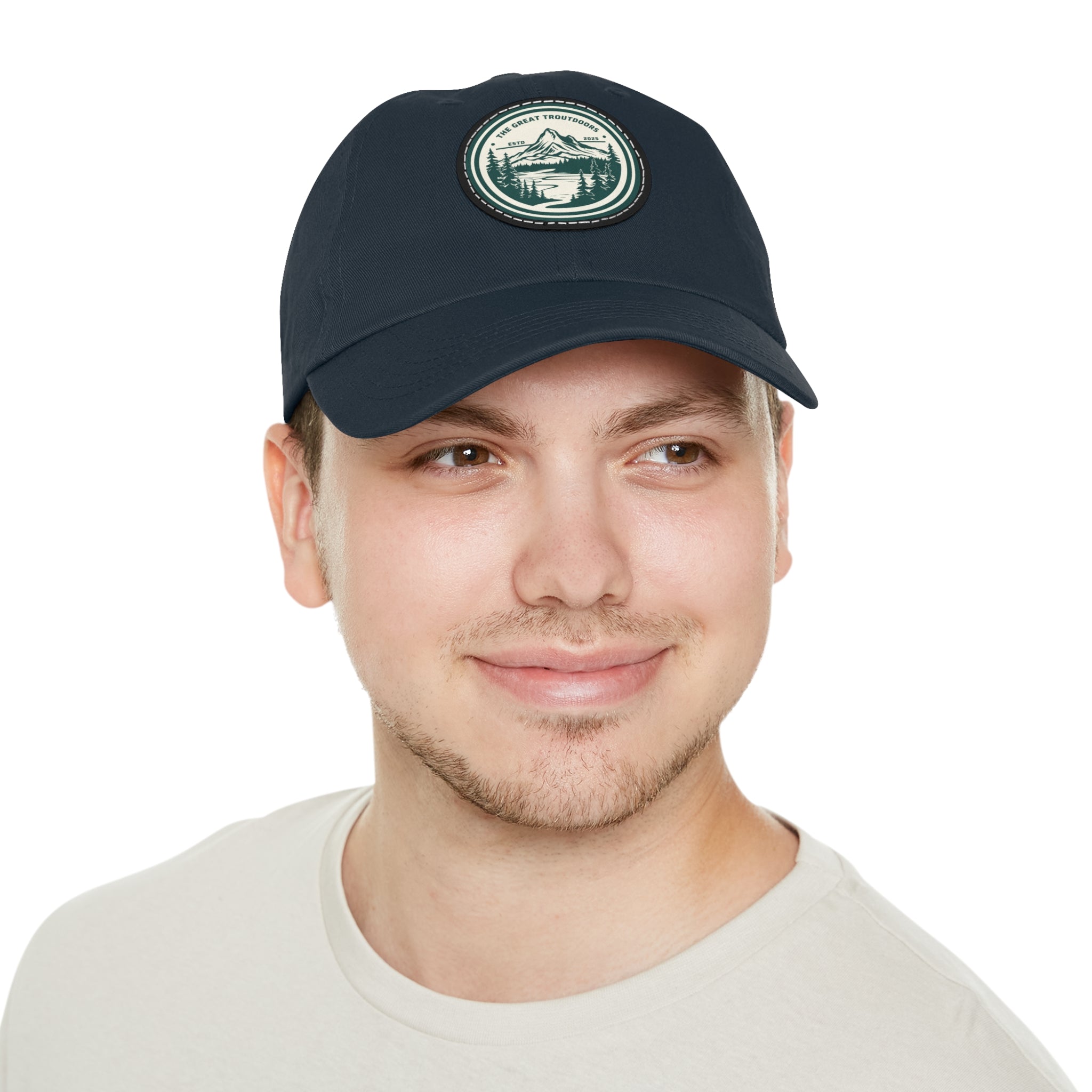 TGT Vintage Round Leather Patch Hat