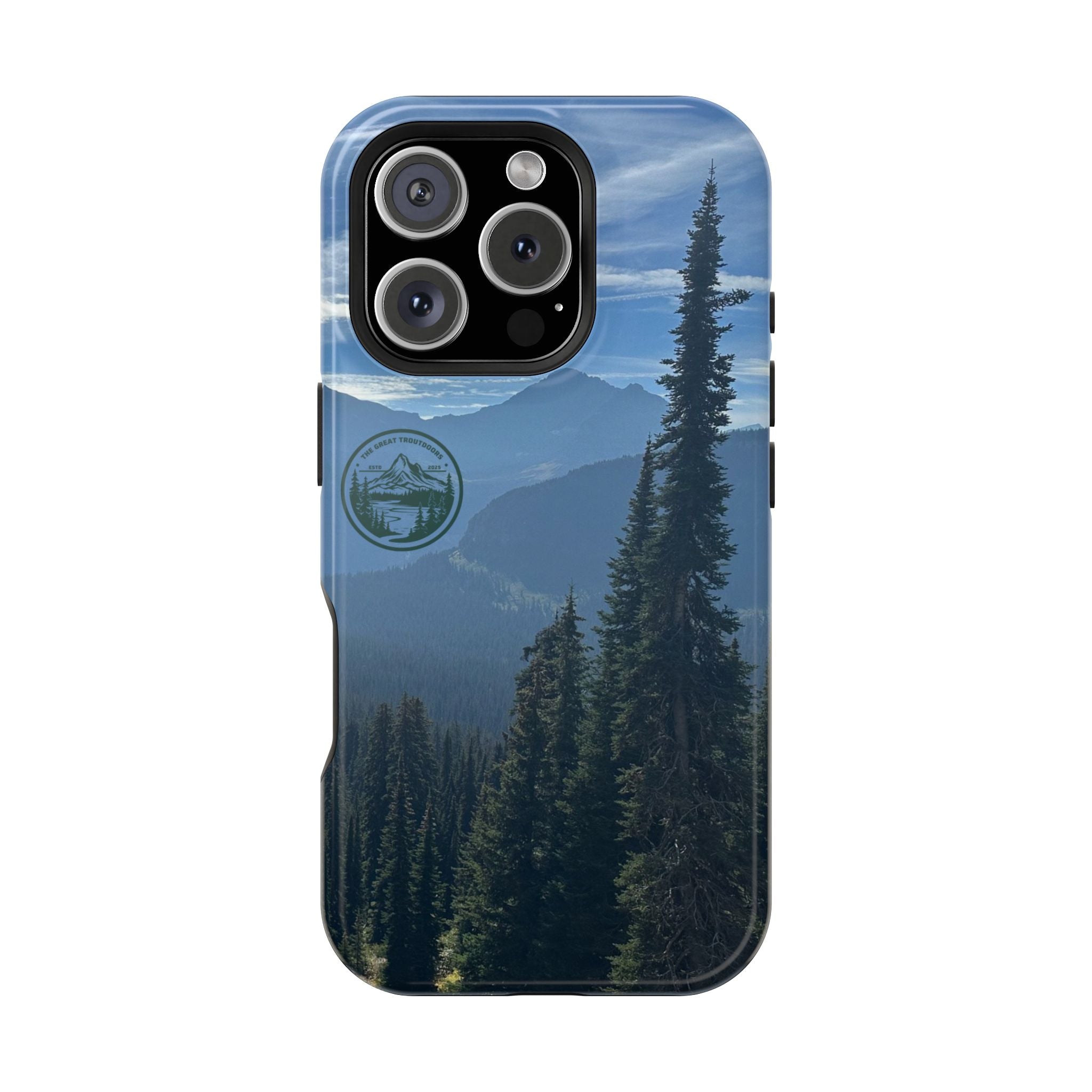MagSafe Durable Shockproof iPhone Case --- Glacier Mountain Pine