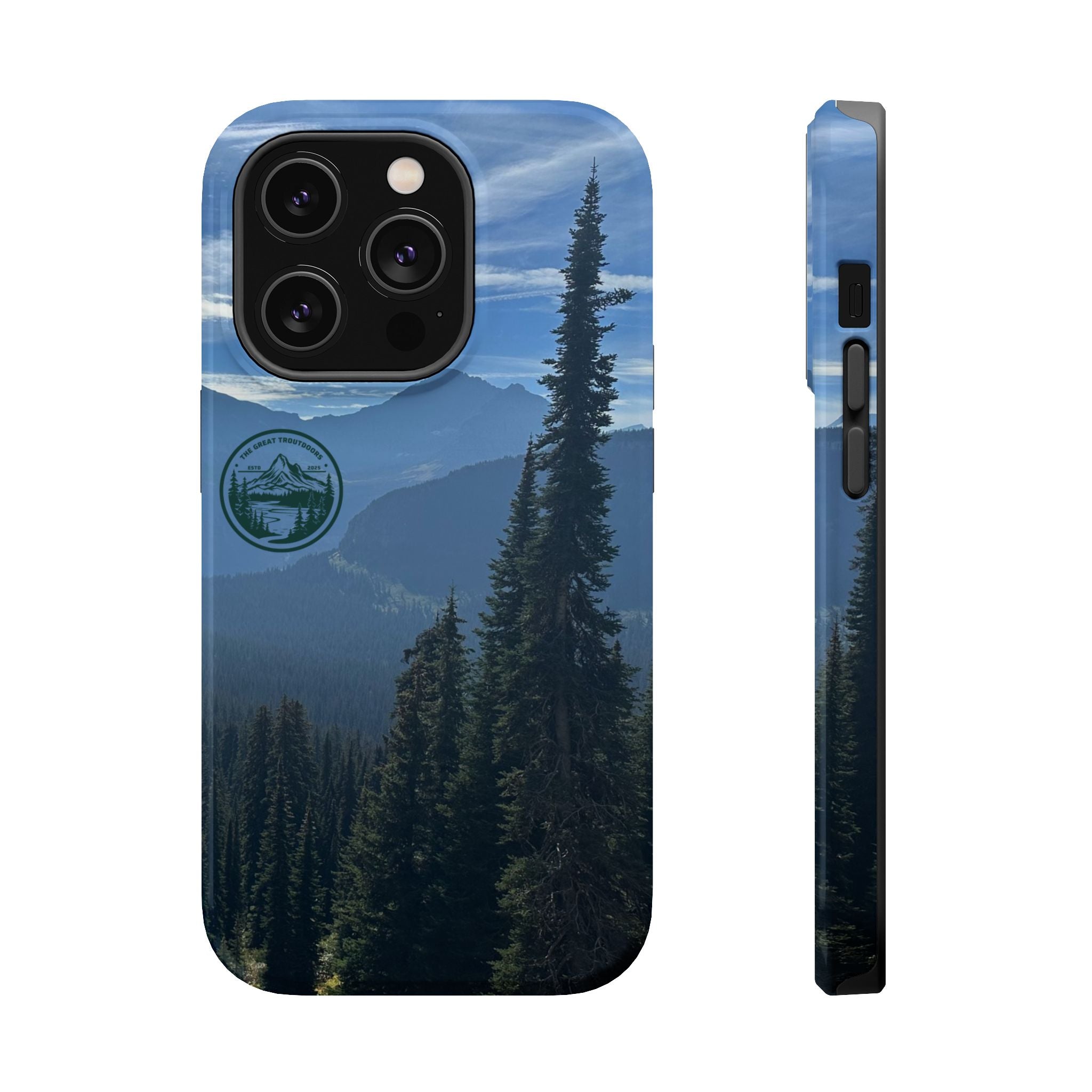 MagSafe Durable Shockproof iPhone Case --- Glacier Mountain Pine