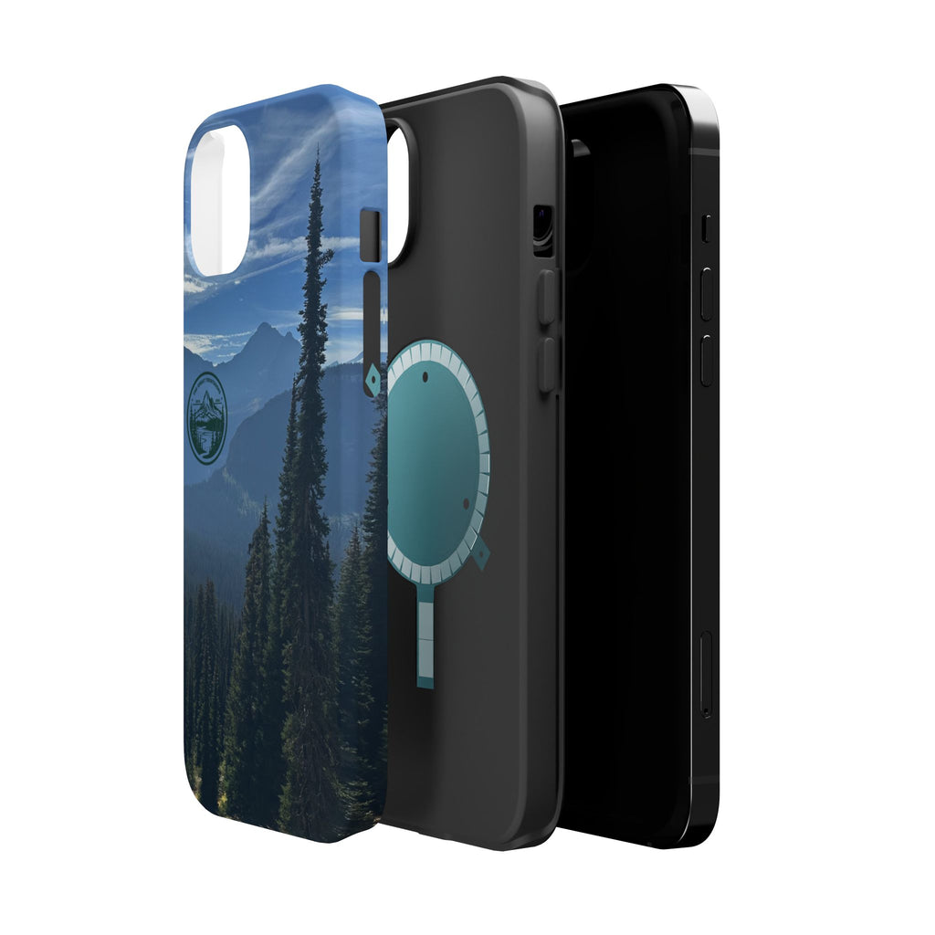 MagSafe Durable Shockproof iPhone Case --- Glacier Mountain Pine