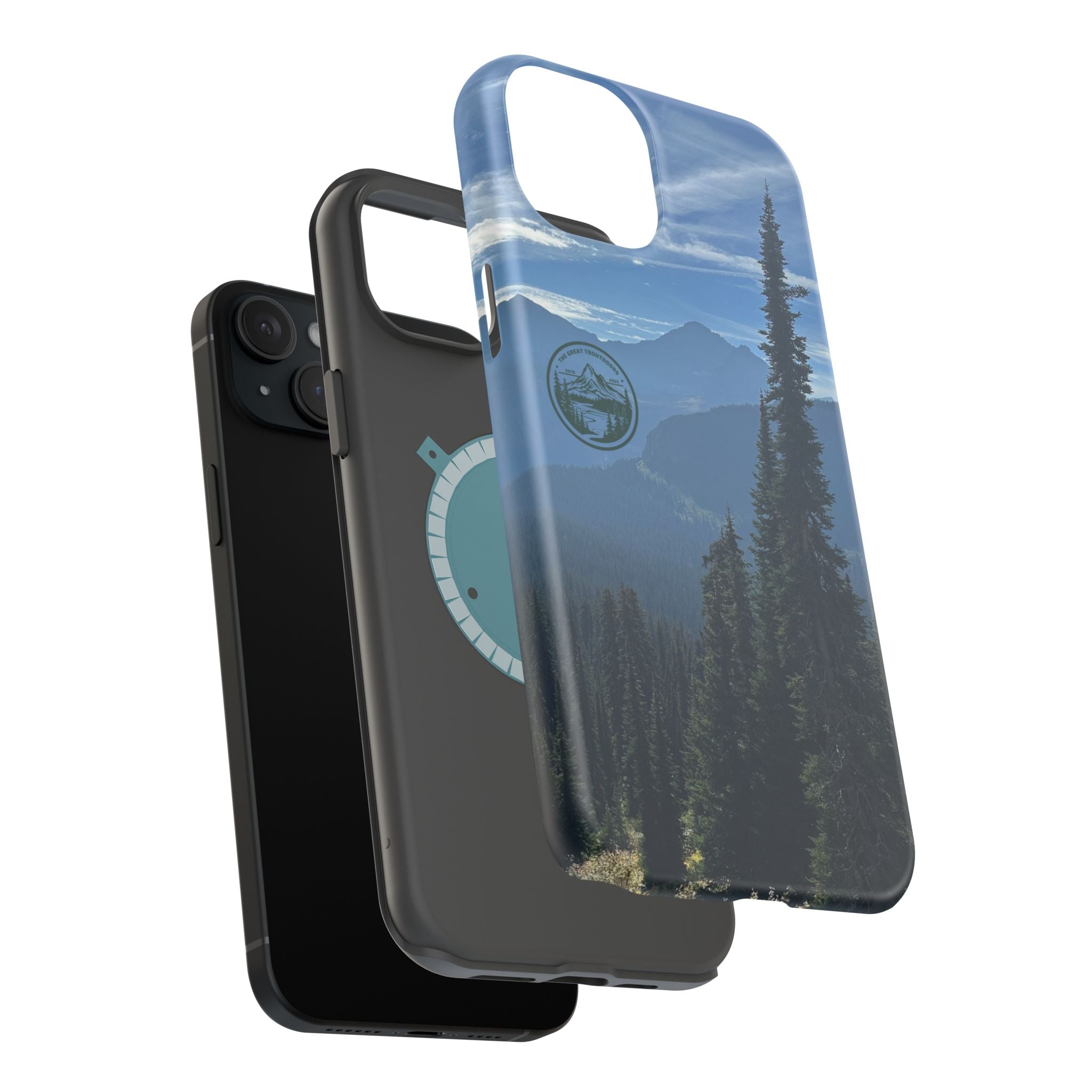 MagSafe Durable Shockproof iPhone Case --- Glacier Mountain Pine
