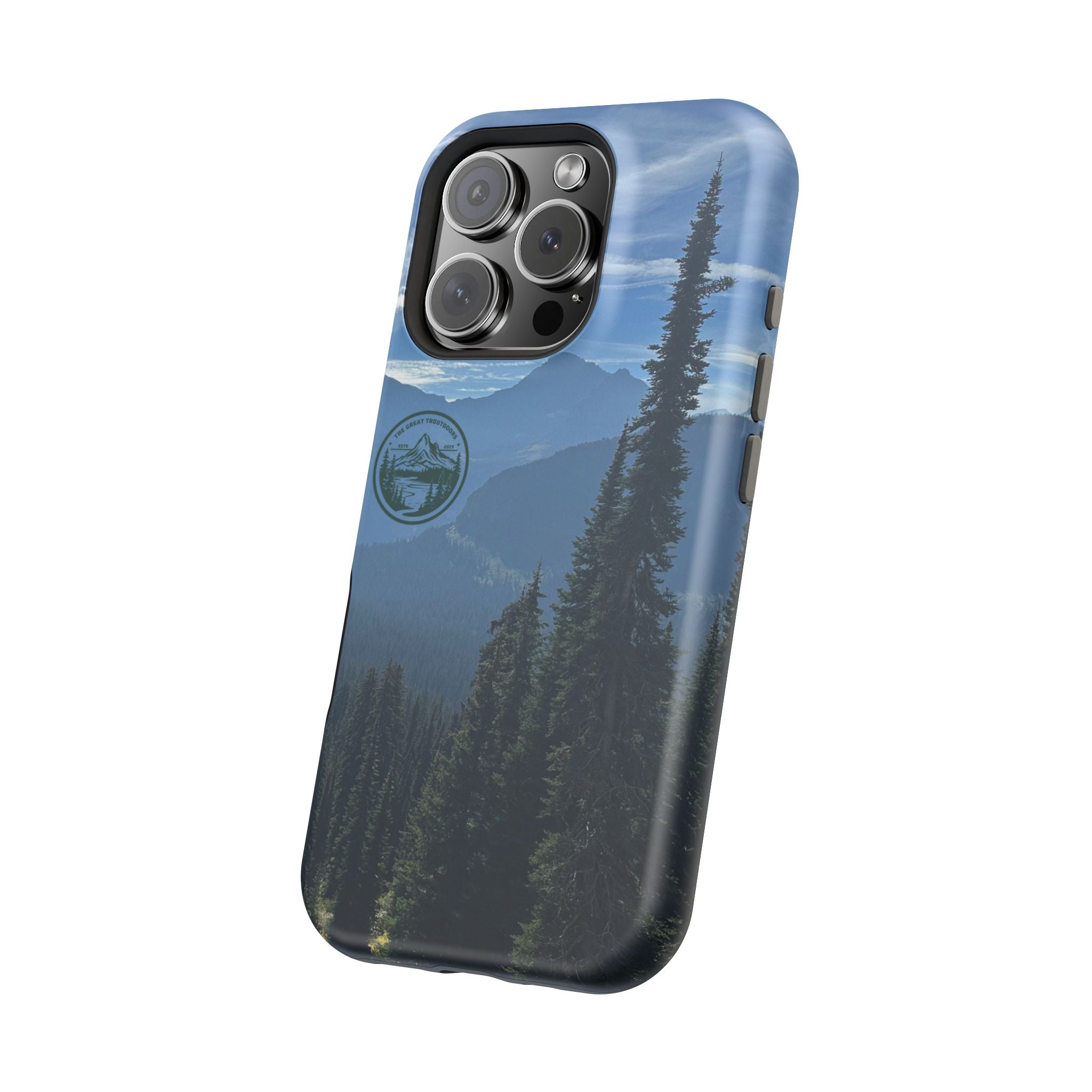 MagSafe Durable Shockproof iPhone Case --- Glacier Mountain Pine