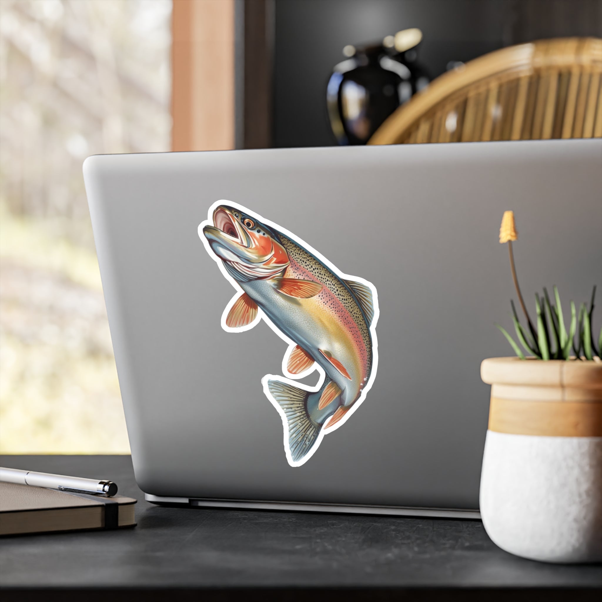 Rising Rainbow Trout Vinyl Decal