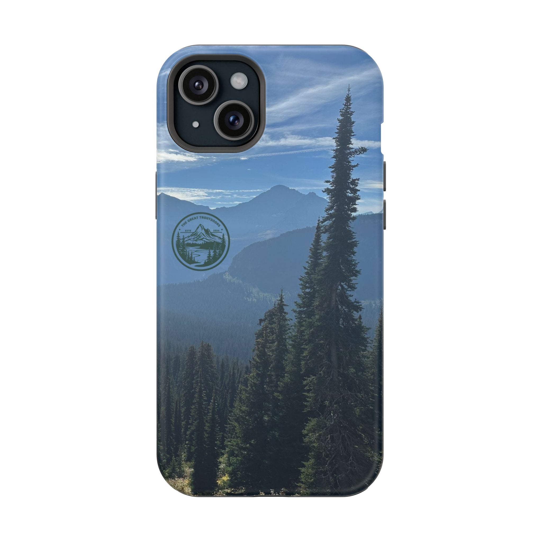 MagSafe Durable Shockproof iPhone Case --- Glacier Mountain Pine