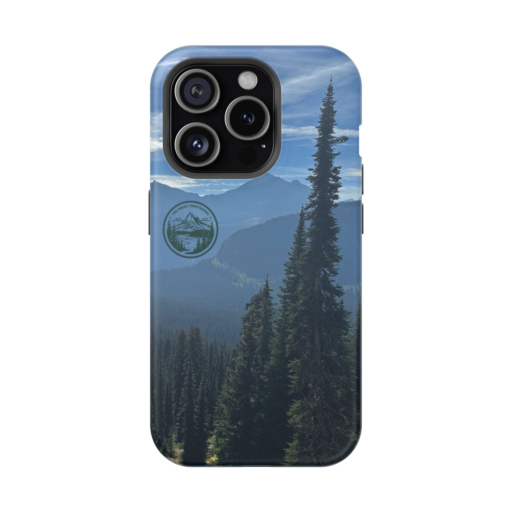 MagSafe Durable Shockproof iPhone Case --- Glacier Mountain Pine