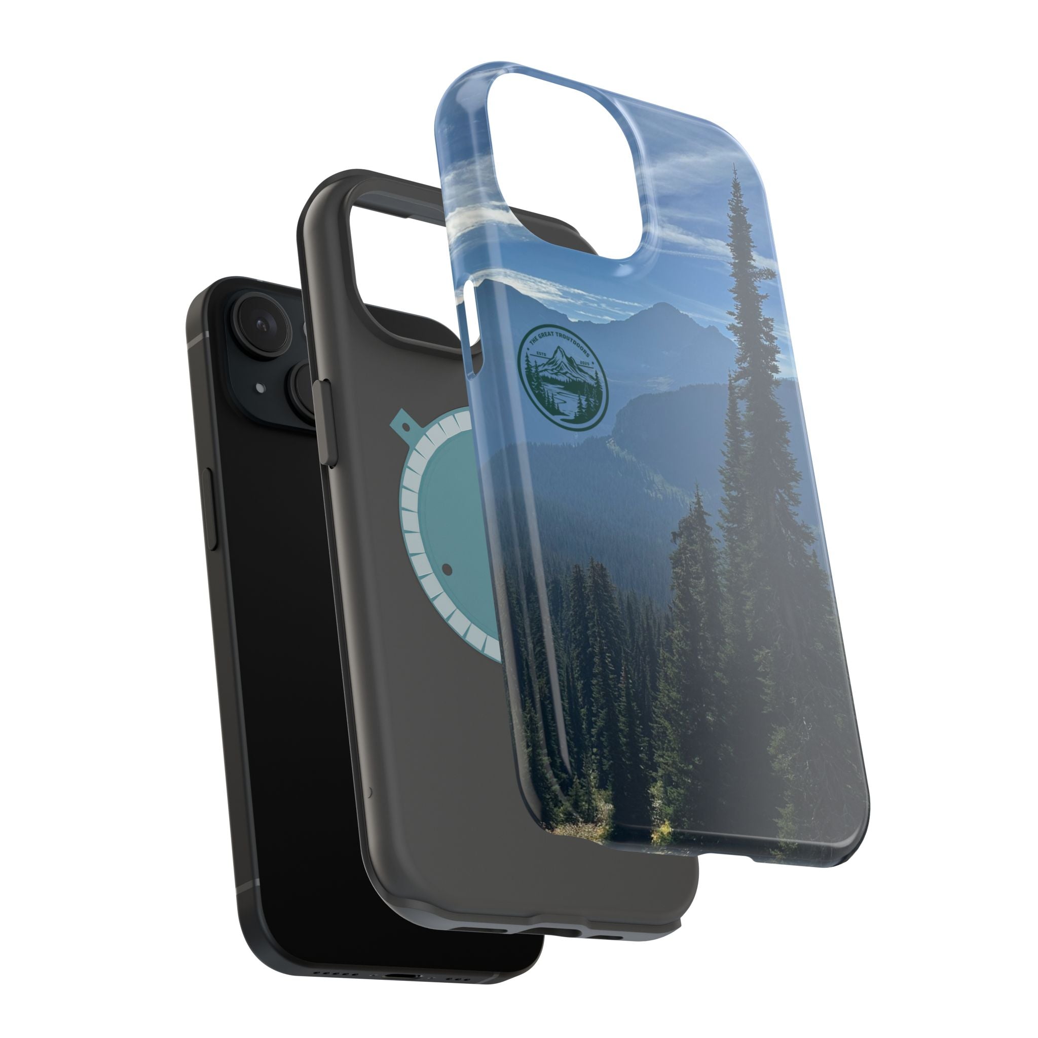 MagSafe Durable Shockproof iPhone Case --- Glacier Mountain Pine