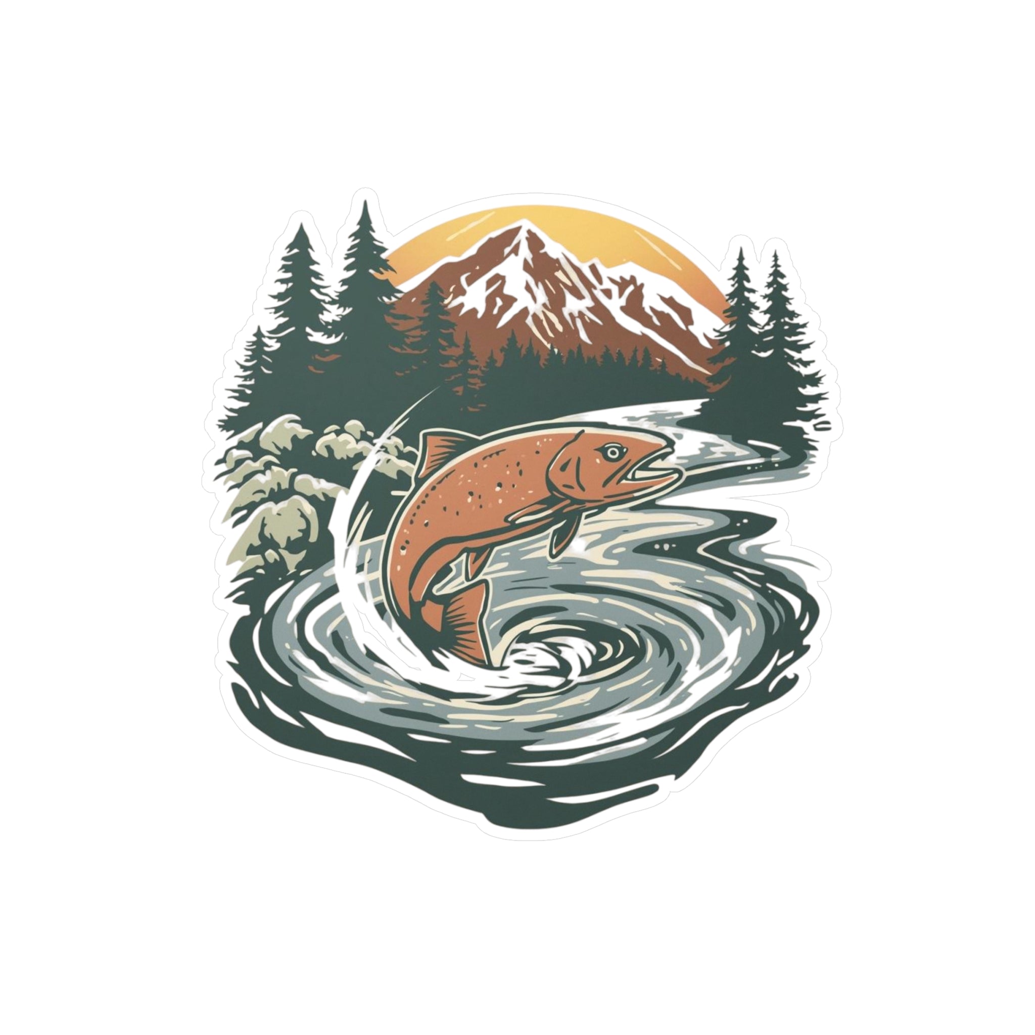 Mountain Rise Trout Vinyl Decal