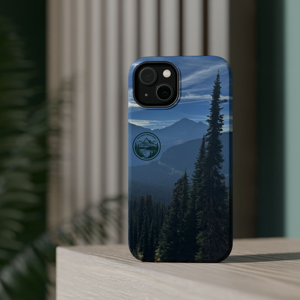 MagSafe Durable Shockproof iPhone Case --- Glacier Mountain Pine