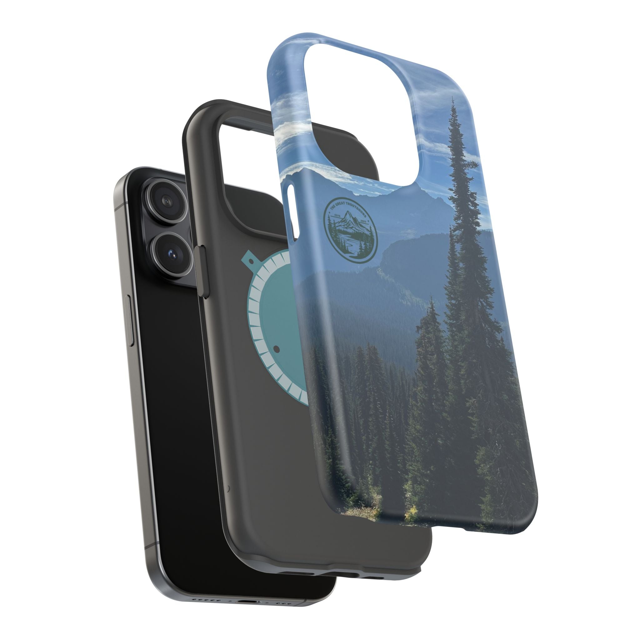 MagSafe Durable Shockproof iPhone Case --- Glacier Mountain Pine