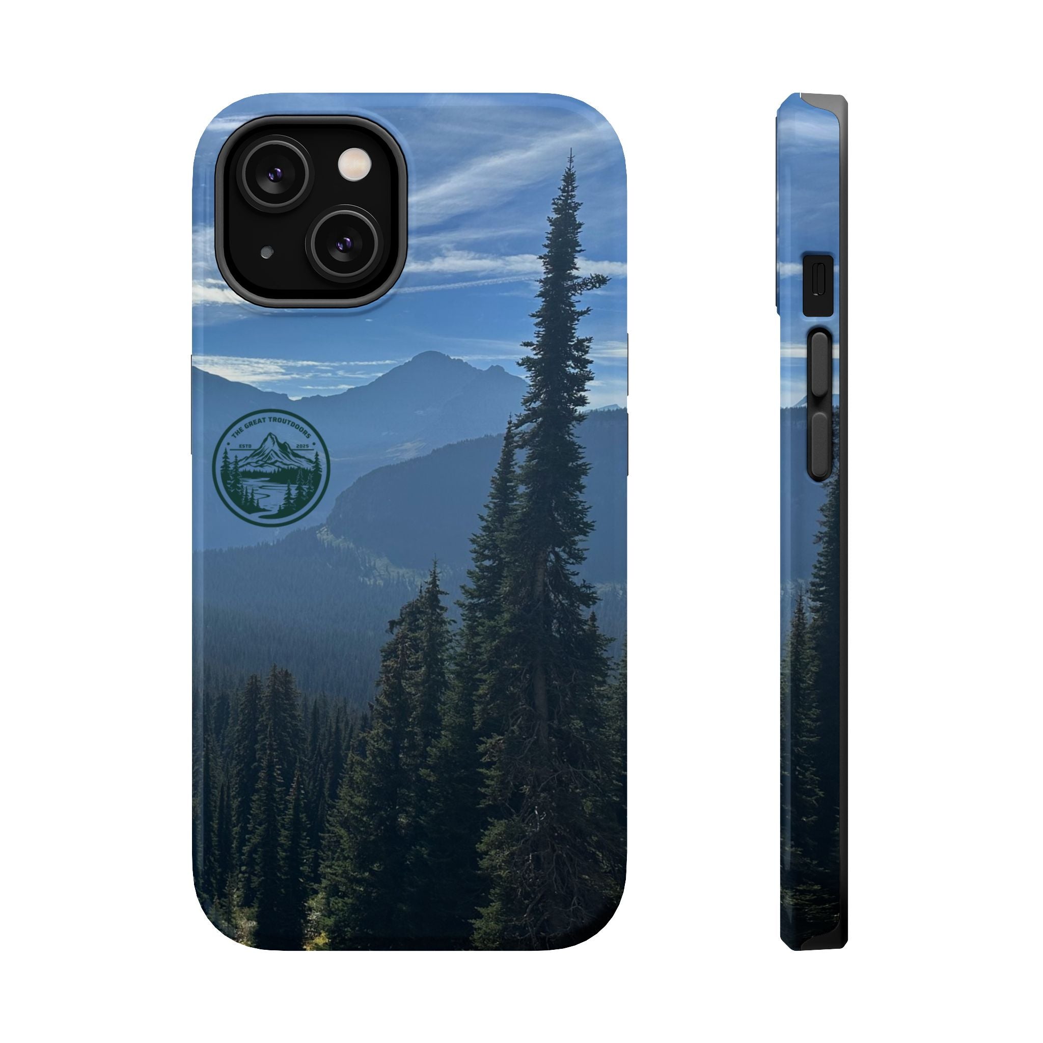 MagSafe Durable Shockproof iPhone Case --- Glacier Mountain Pine