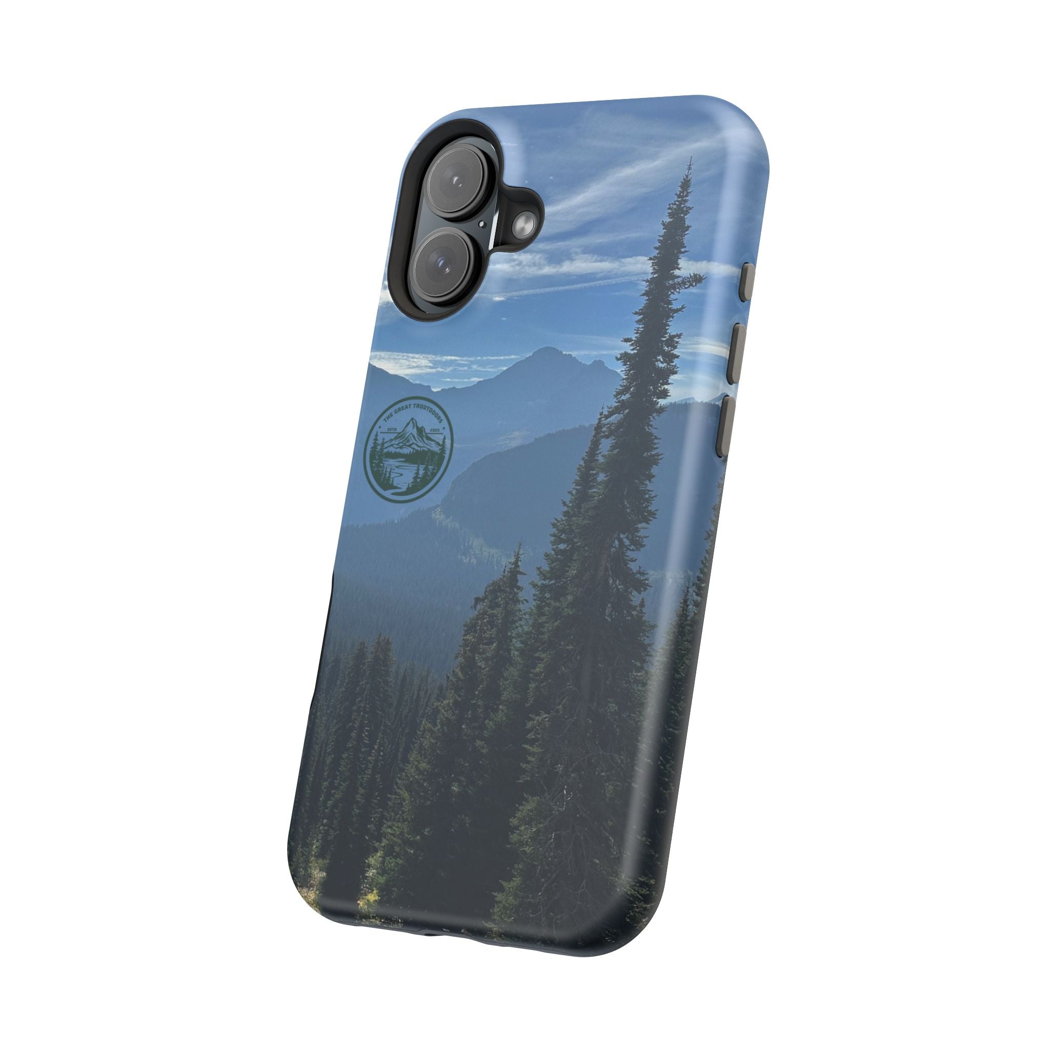 MagSafe Durable Shockproof iPhone Case --- Glacier Mountain Pine