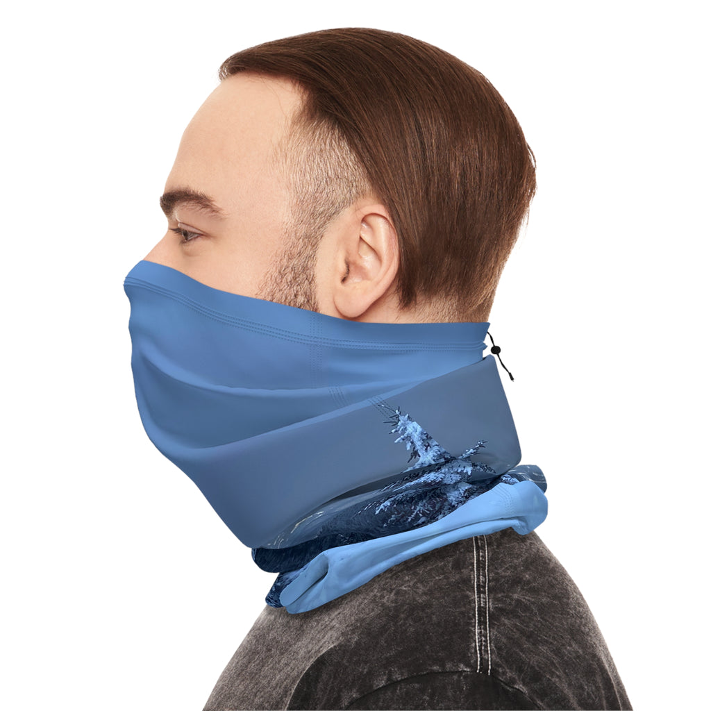 Winter Snowy Forest Neck Gaiter with Drawstring – Cozy Ski & Cold-Weather Face Mask