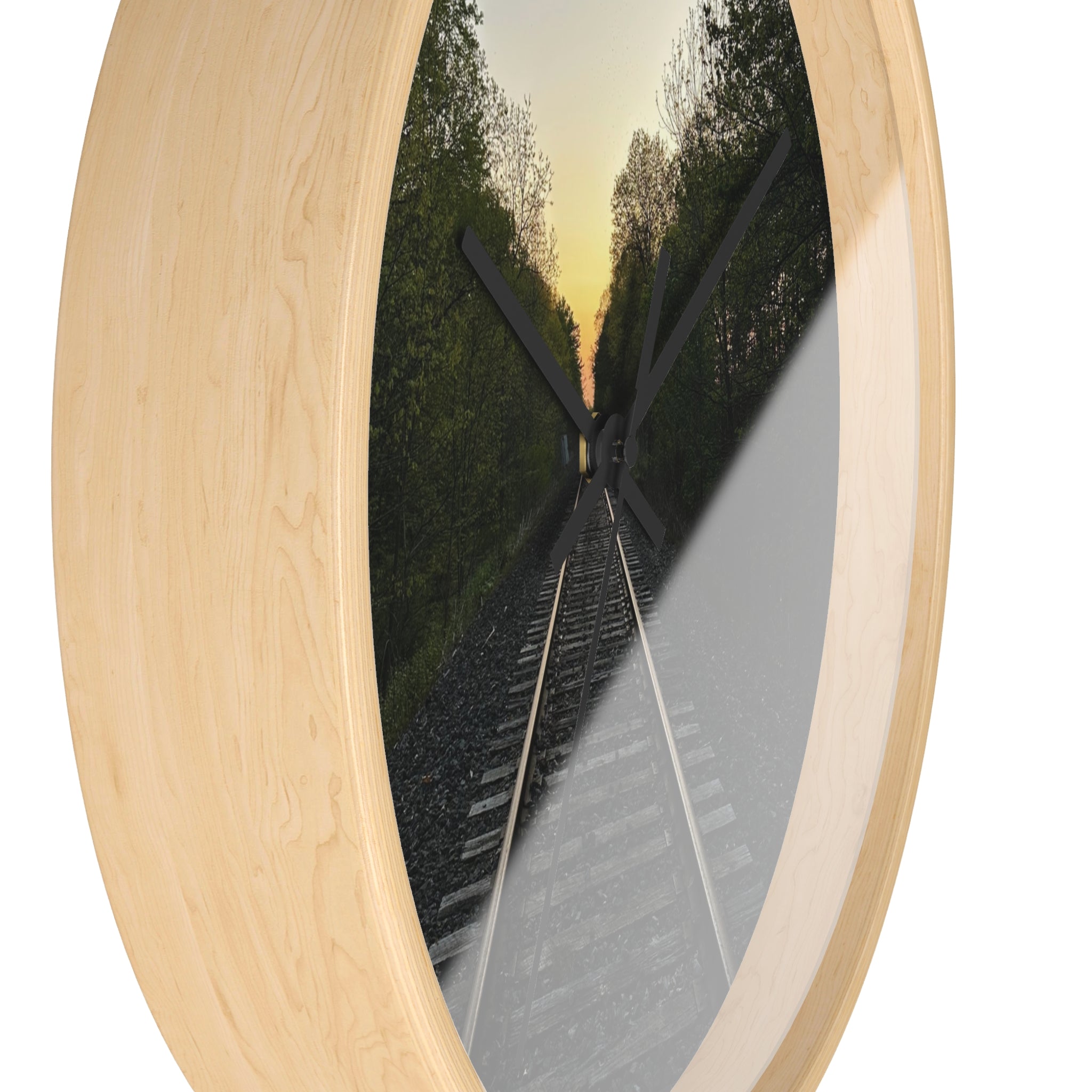 Bison Wall Clock - Winter Forest Wall Clock - Railroad Sunset Wall Clock --- Rustic Wildlife Décor for Cabin, Lodge & Nature Lovers